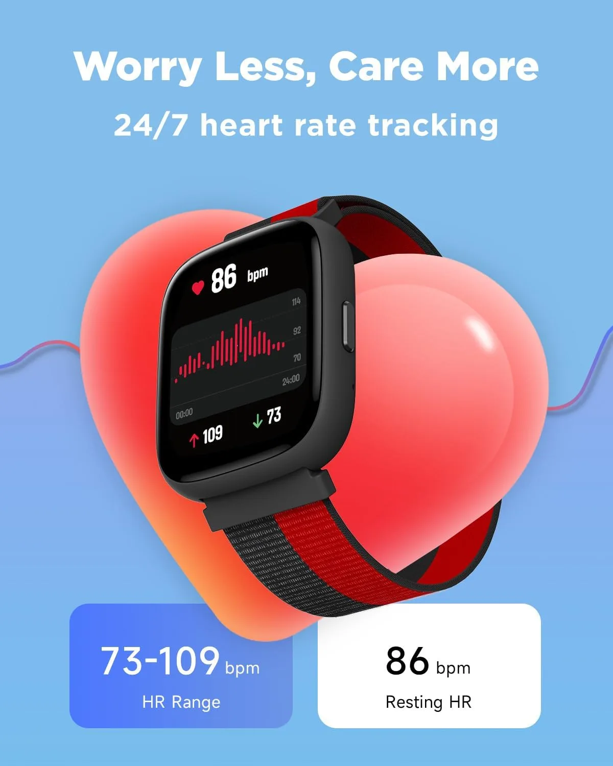 BIGGERFIVE Smart Watch for Kids, 1.8" Fitness Tracker Watch with Pedometer