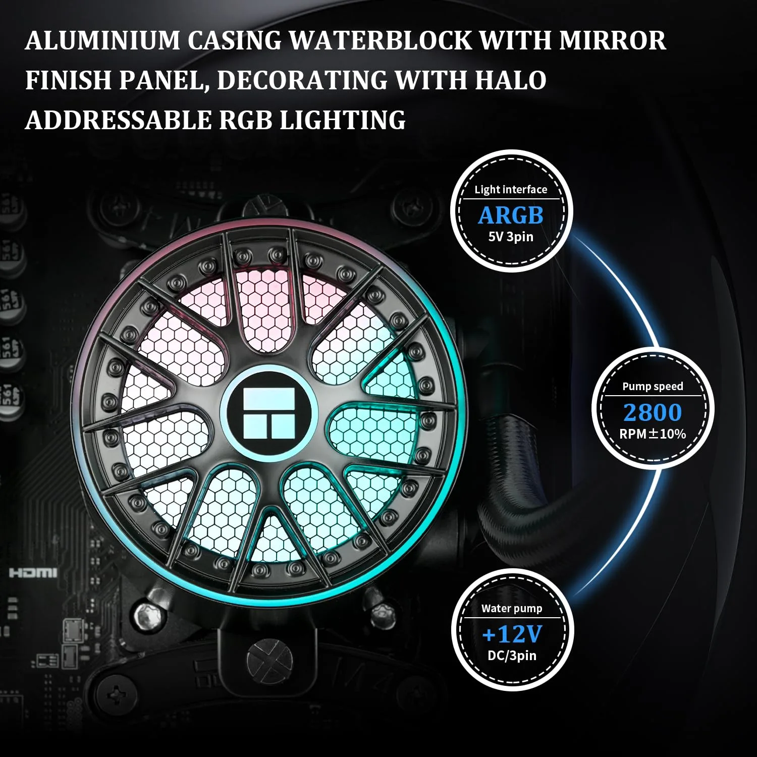 Thermalrlght Aqua Elite 360 V6 ARGB Black AIO CPU Cooler, ARGB PWM Cooler Fans with 2000RPM, for Intel Lga1150/1151/1155/1156/1200/1700/1851, AMD: AM4/AM5, Case 360mm AIO Radiator