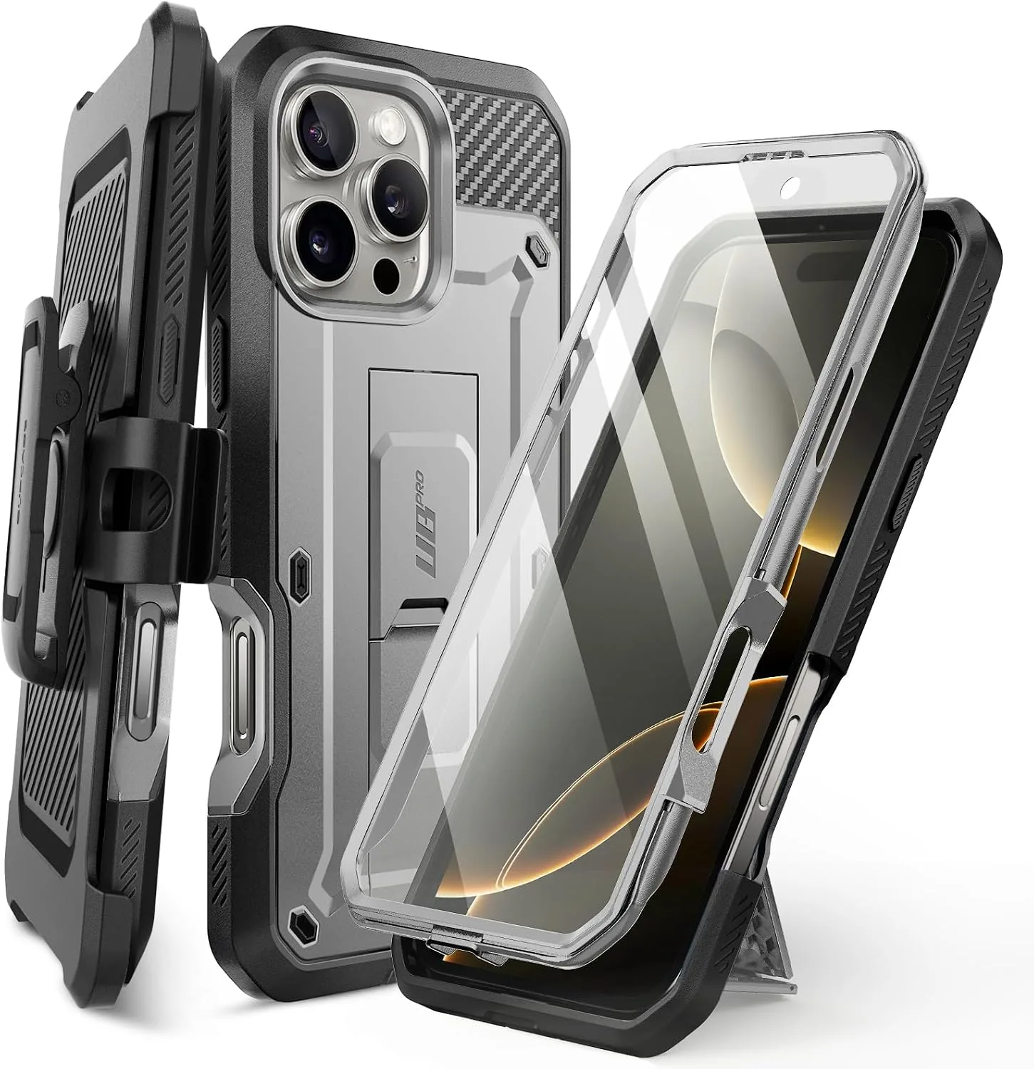 SUPCASE for iPhone 16 Pro Max Case with Screen Protector & Stand, Tigray