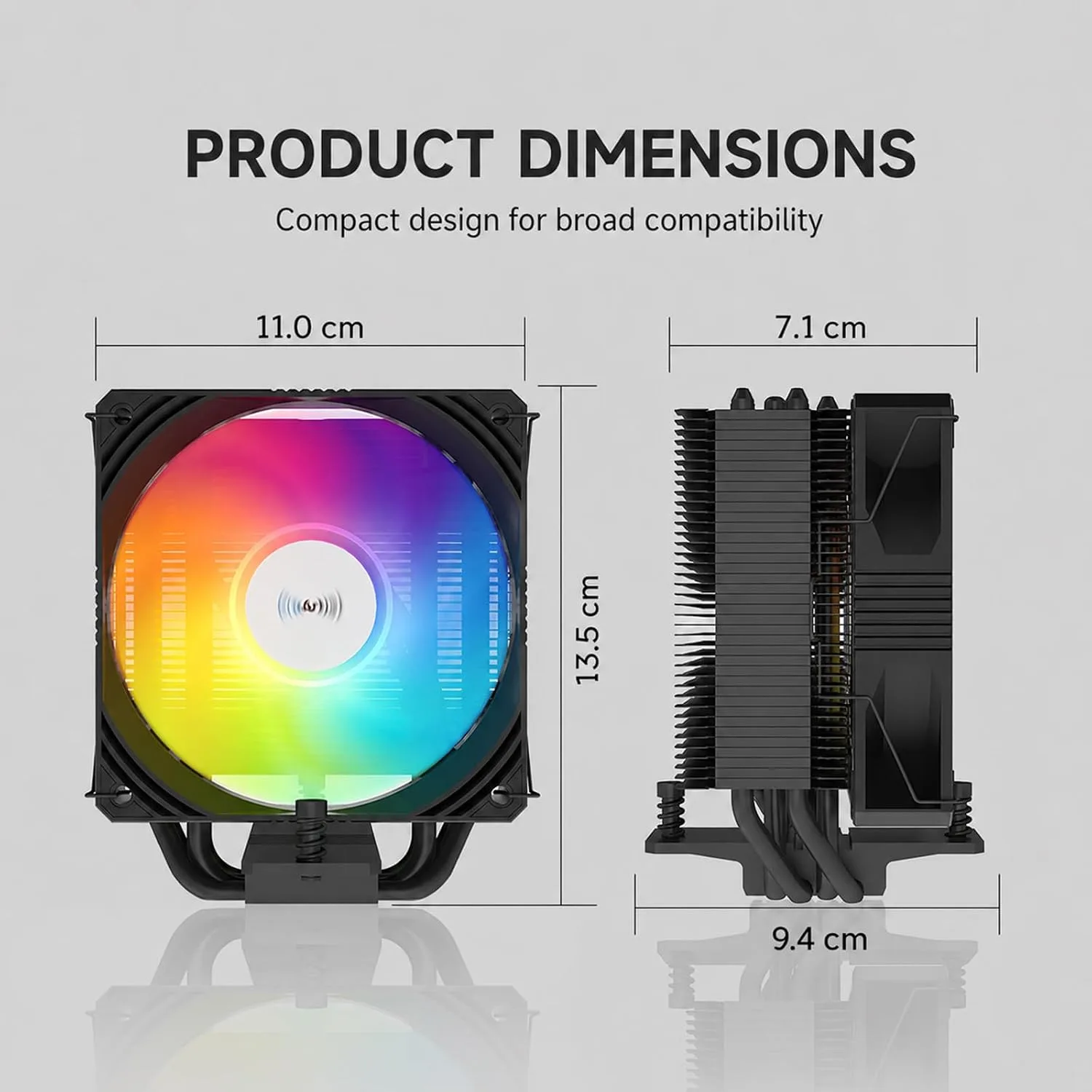 ProArtist X400 MAX CPU Cooler, ARGB 110mm PWM Fan for AM5 LGA1700 Gaming PC