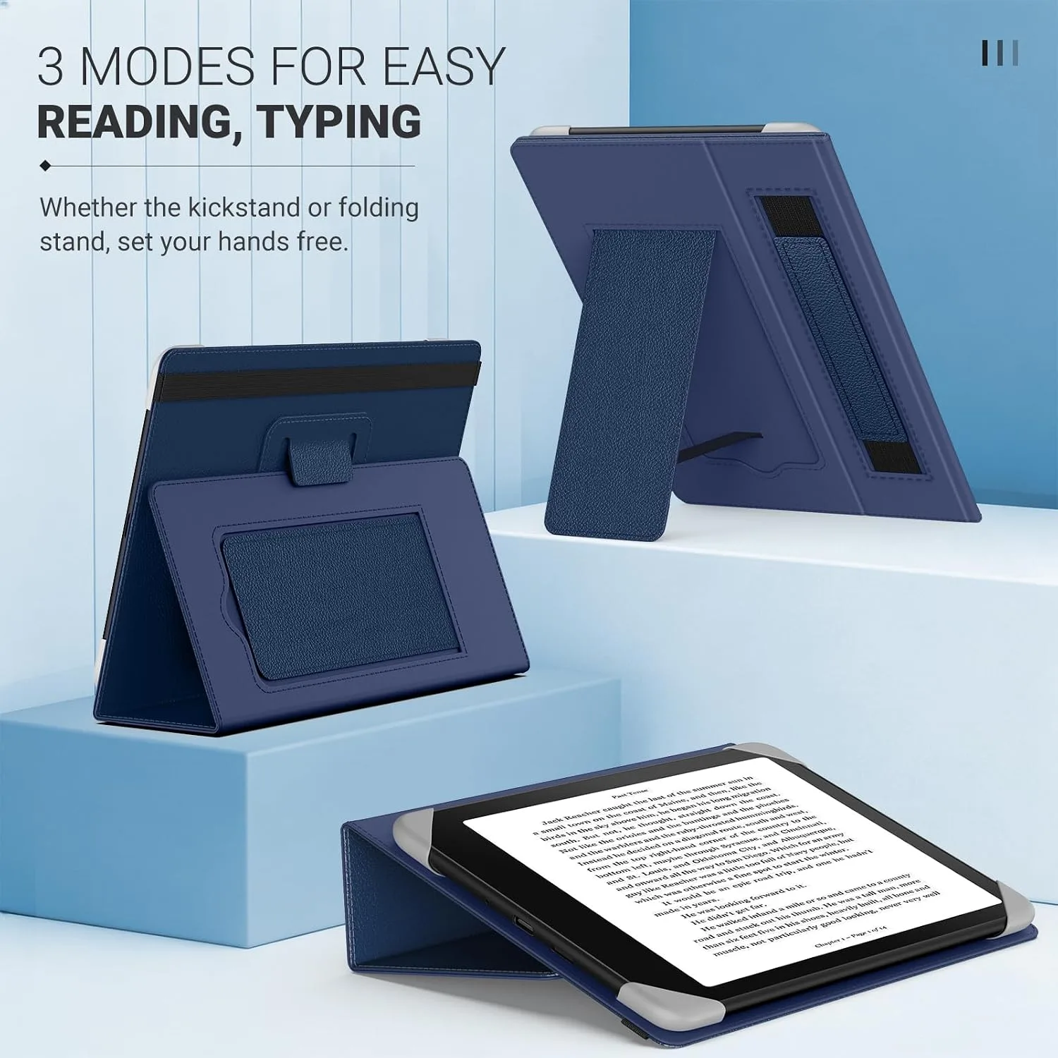 MoKo Universal Case for 6.8,7 Inch eReaders&Tablets, Deep Blue