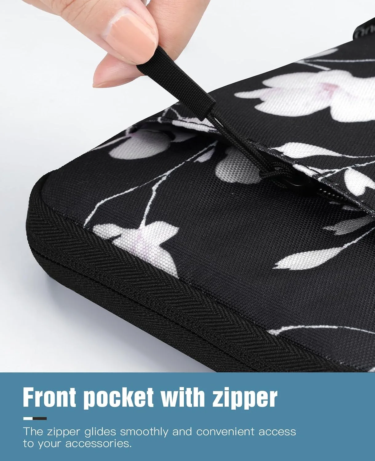 TiMOVO 6-7 Inch Sleeve Case for eReader, Black&White Magnolia