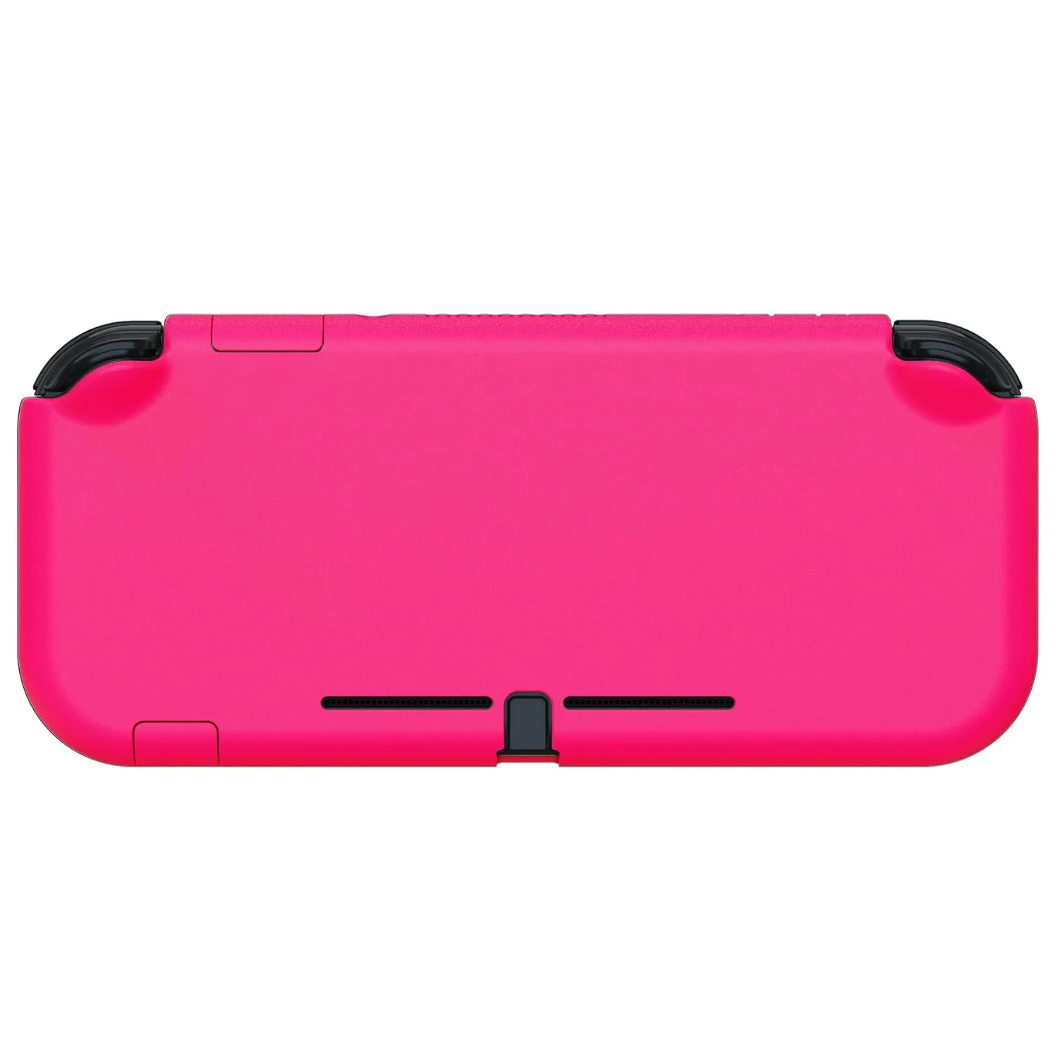 eXtremeRate PlayVital Protective Grip Case for Nintendo Switch Lite, Hard Cover Protector for Nintendo Switch Lite - Screen Protector & Thumb Grips & Buttons Caps Stickers Included - Bright Pink
