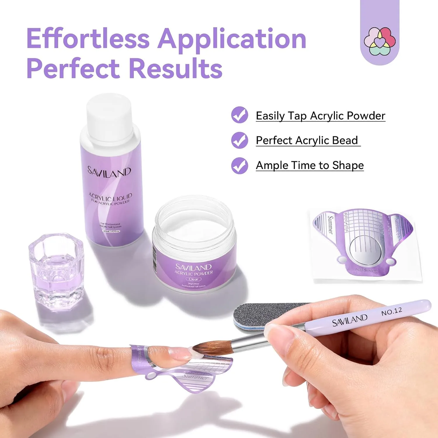 SAVILAND Acrylic Nail Kit for Beginners, Home Practice Set