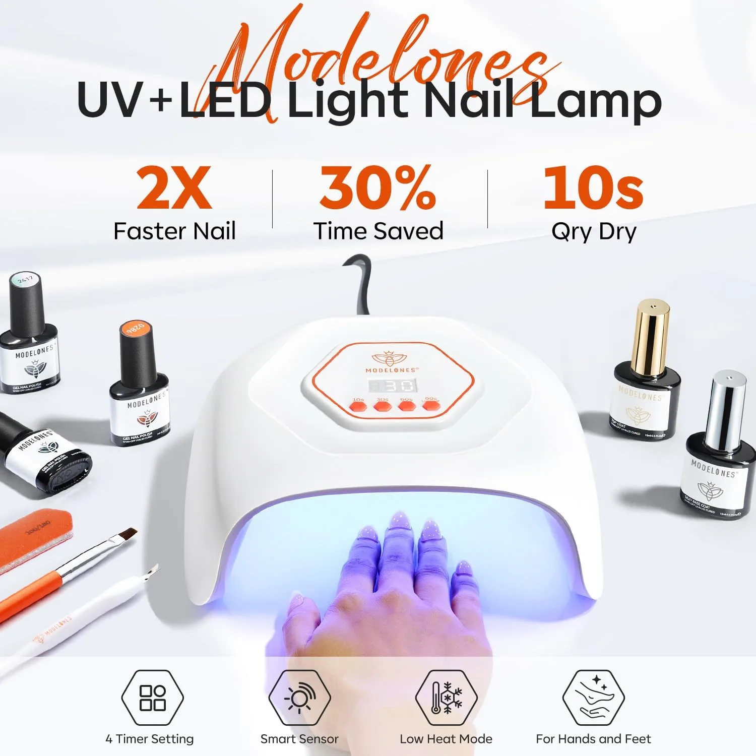 modelones UV Light for Gel Nail, Professional 48W UV LED Nail Lamp