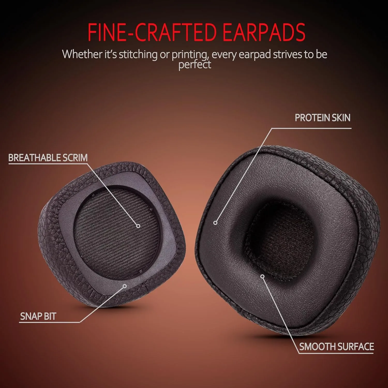 Krone Kalpasmos Marshall Major III/IV Replacement Ear Pads, Leather, Brown