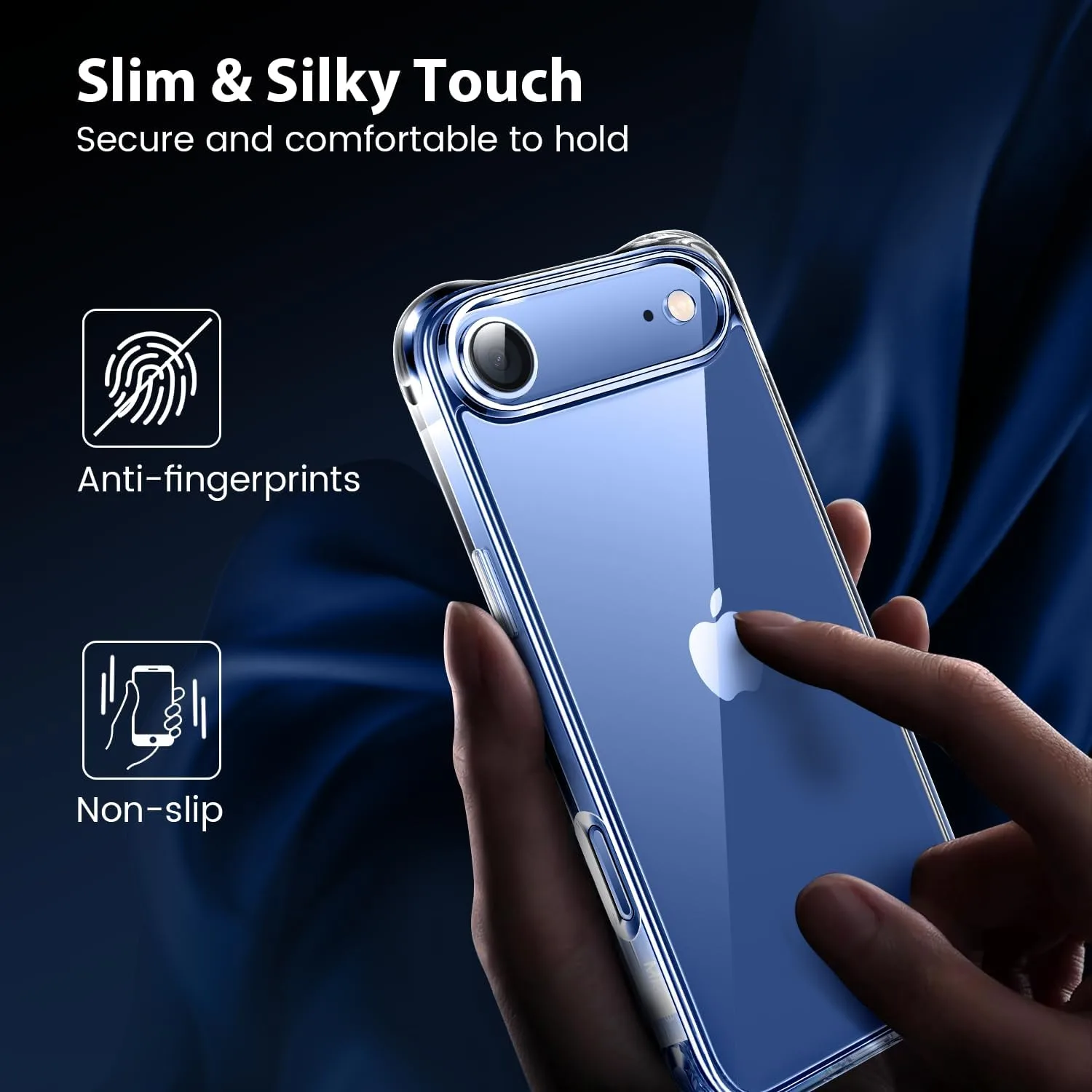 Mkeke for iPhone Air Case Clear, [Not Yellowing] [Military-Grade Drop Protection] Protective Clear for Apple iPhone 17 Air Case with Shockproof Bumper 2025