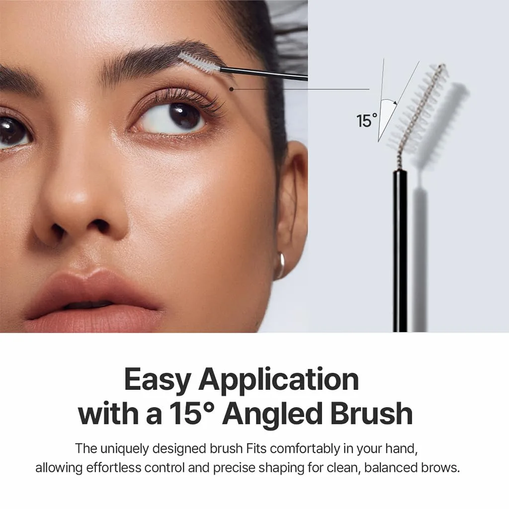 Espoir Laminating Eyebrow Clear Gel, Easy Shaping with Uniquely Designed Applicator, Long-Lasting & Smudge-Free, Non-Sticky and Lightweight Formula, Natural Look, Vegan, 0.1 fl oz