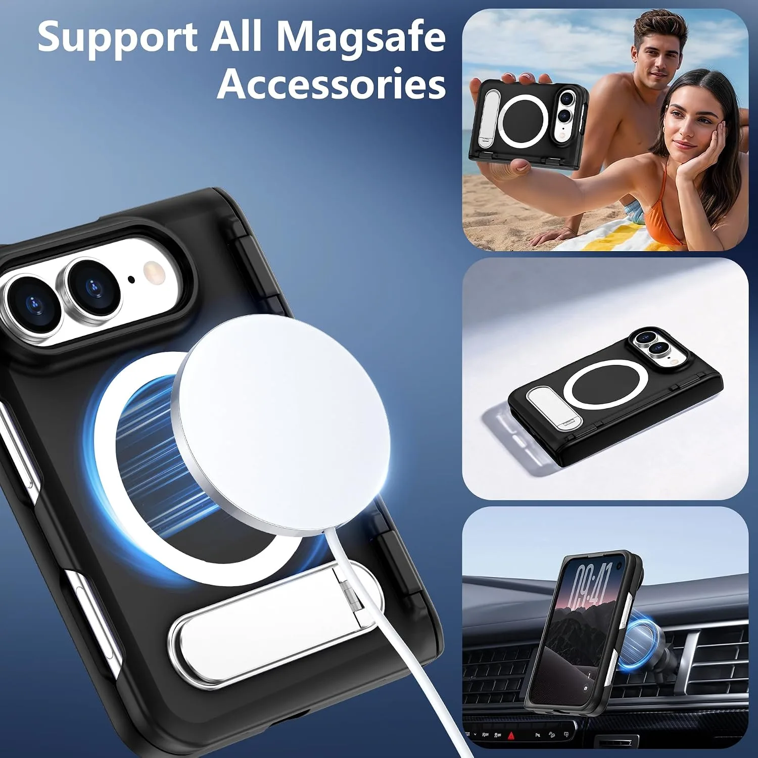 For iPhone Duo Case/iPhone Fold Case with Kickstand & Screen Protector