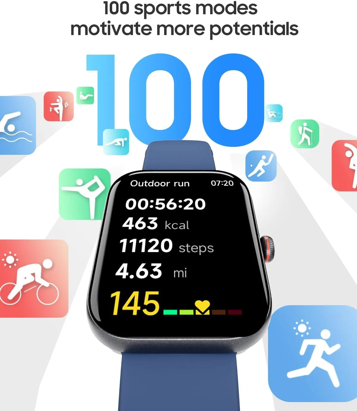 1.91" Smart Watch for Men Women with ALEXA, Fitness Watch for Android iOS