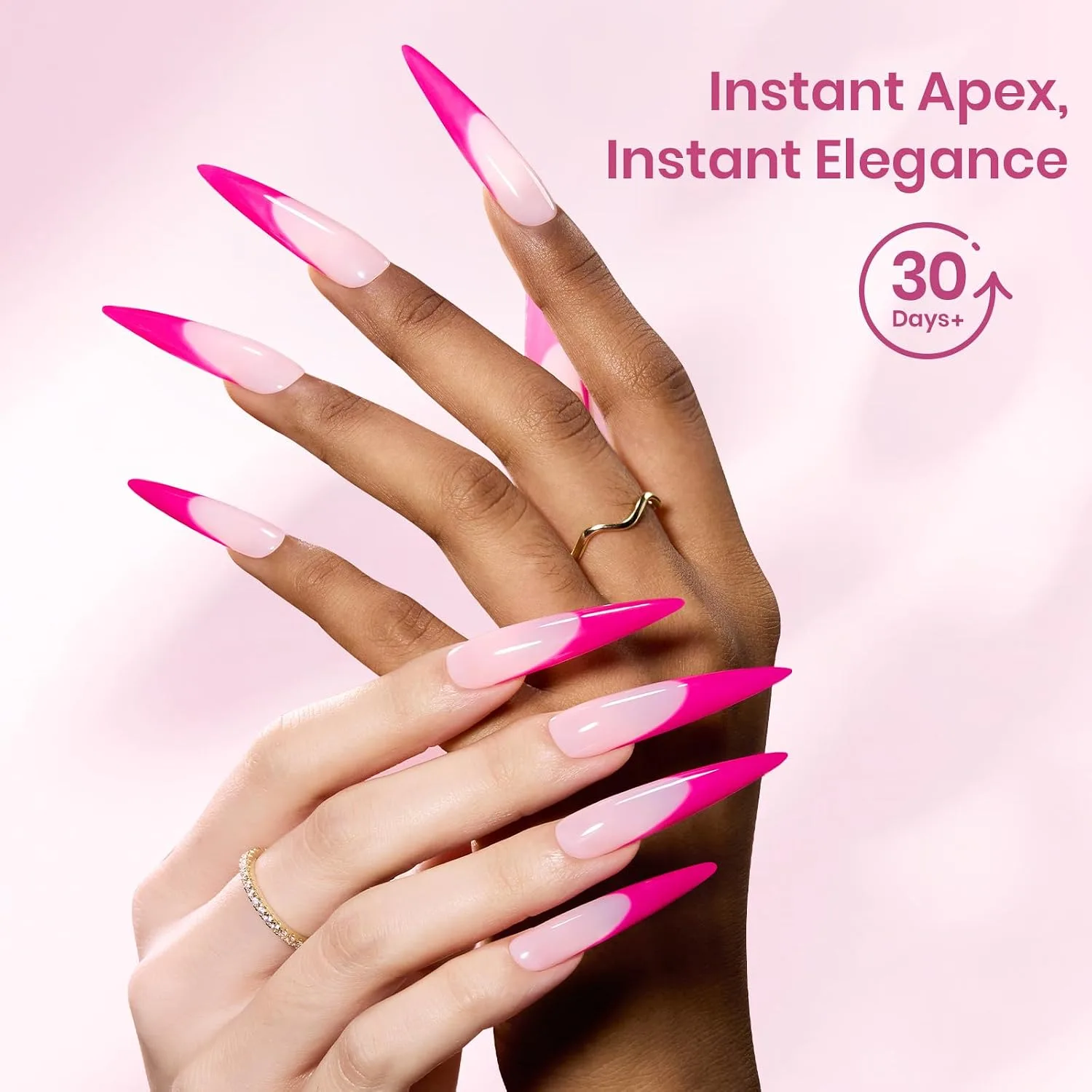 Beetles Tipex Instant Apex Nail Tips, XL Stiletto, 160pcs 16 Sizes(00-14)