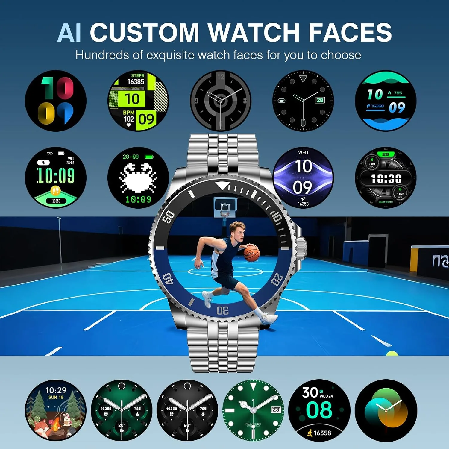GPT Smart Watch for Men, Answer/Make Call, Fitness Tracker, IP67, 44mm
