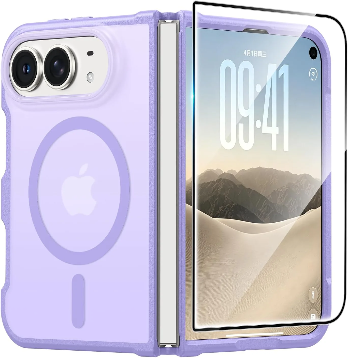 Carcasa para iPhone Fntcase Duo con protector de pantalla compatible con Magsafe