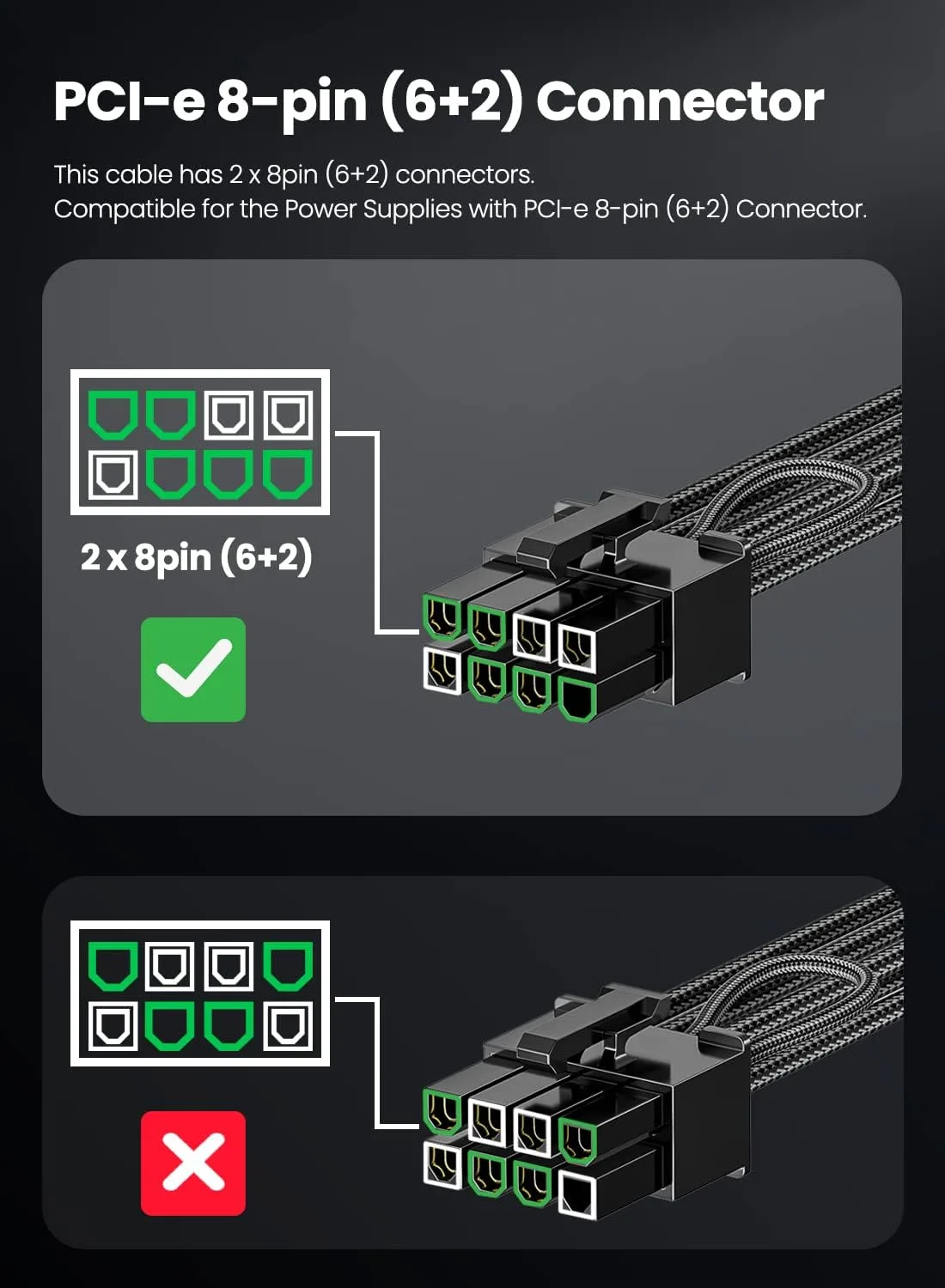 Fasgear PCIe 5.1 Power Cable 70cm 16pin (12+4) 12VHPWR