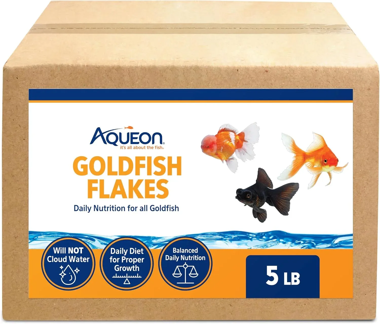 Aqueon Goldfish Flakes Fish Food Jumbo 5 Pounds
