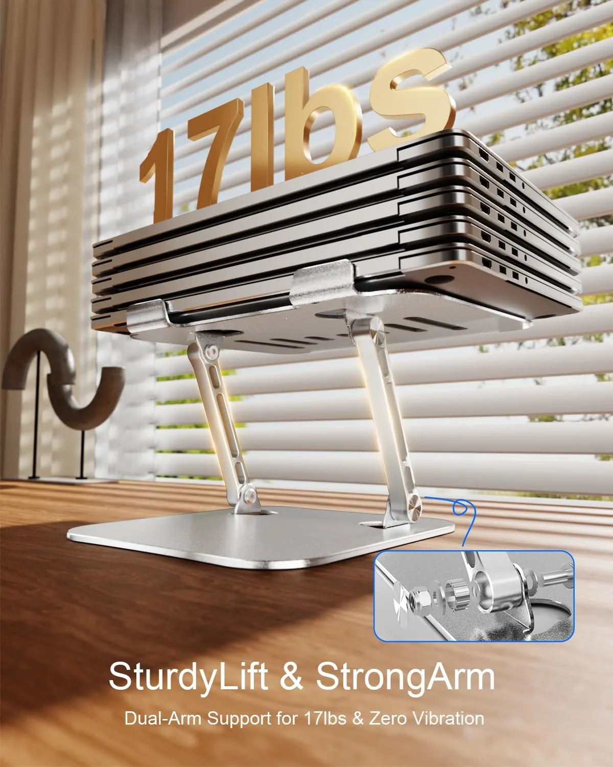 Laptop Stand for Desk, Metal Computer Stand Laptop Riser Holder