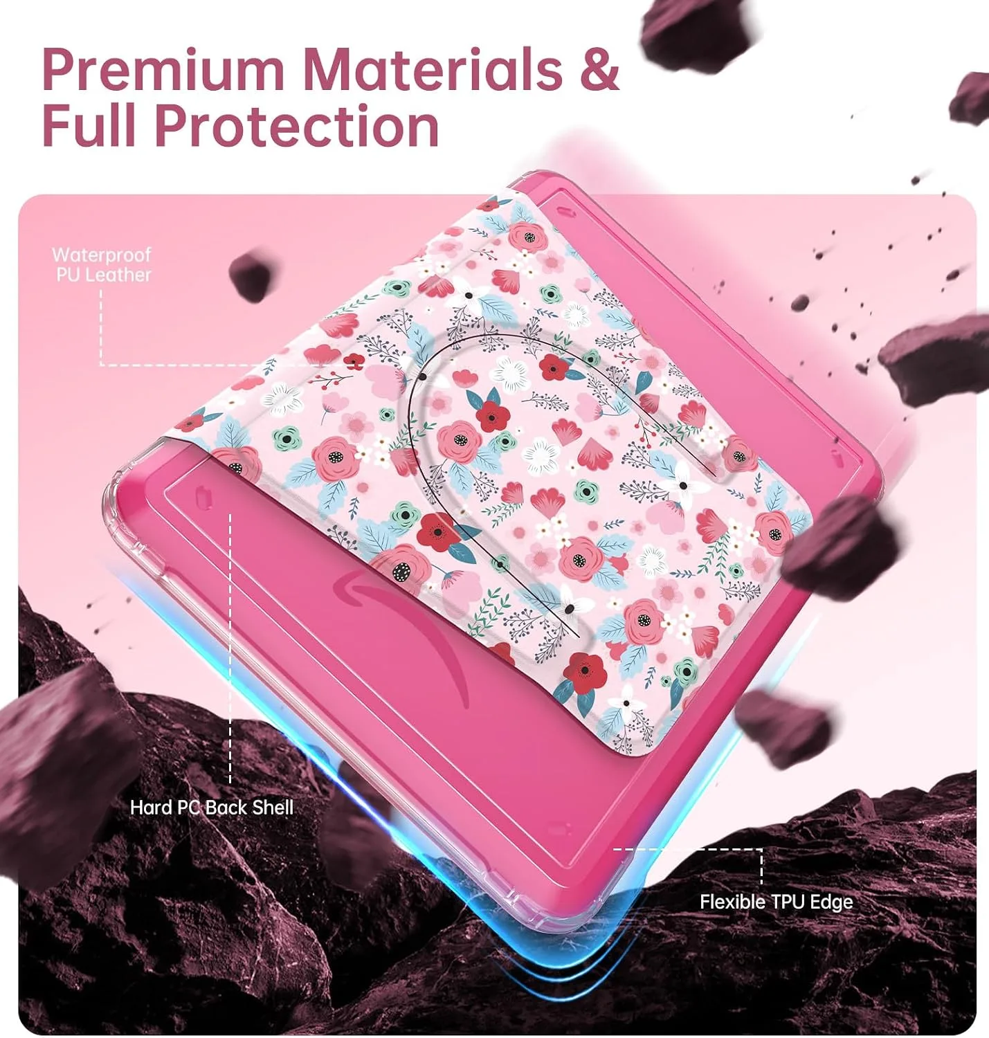 MoKo 360°Rotating Case for 7" Kindle Paperwhite 12th Gen 2024 & Colorsoft