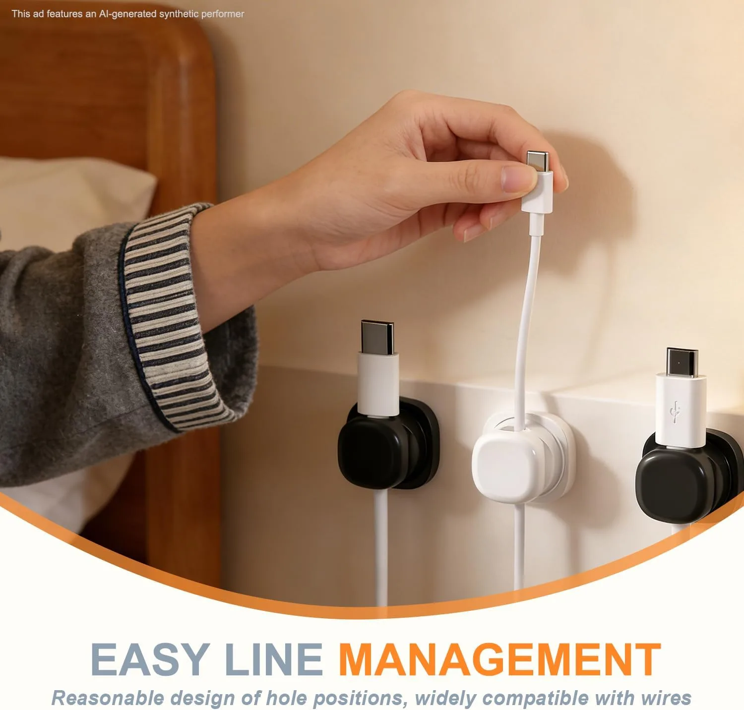 Cord Organizer Holder，Rotatable Desk Cable Managemen，Desk Organizer