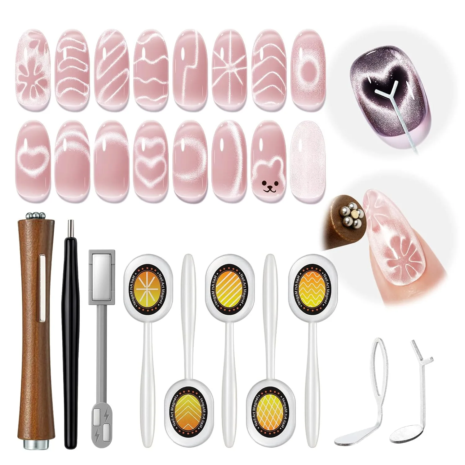 Imán para uñas Modelones Cat Eye Magnet set 10 piezas