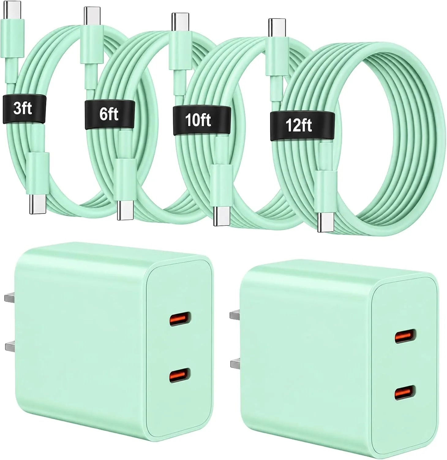 Super Fast Type C Charger for Samsung, 45W Dual Port USB C Charger