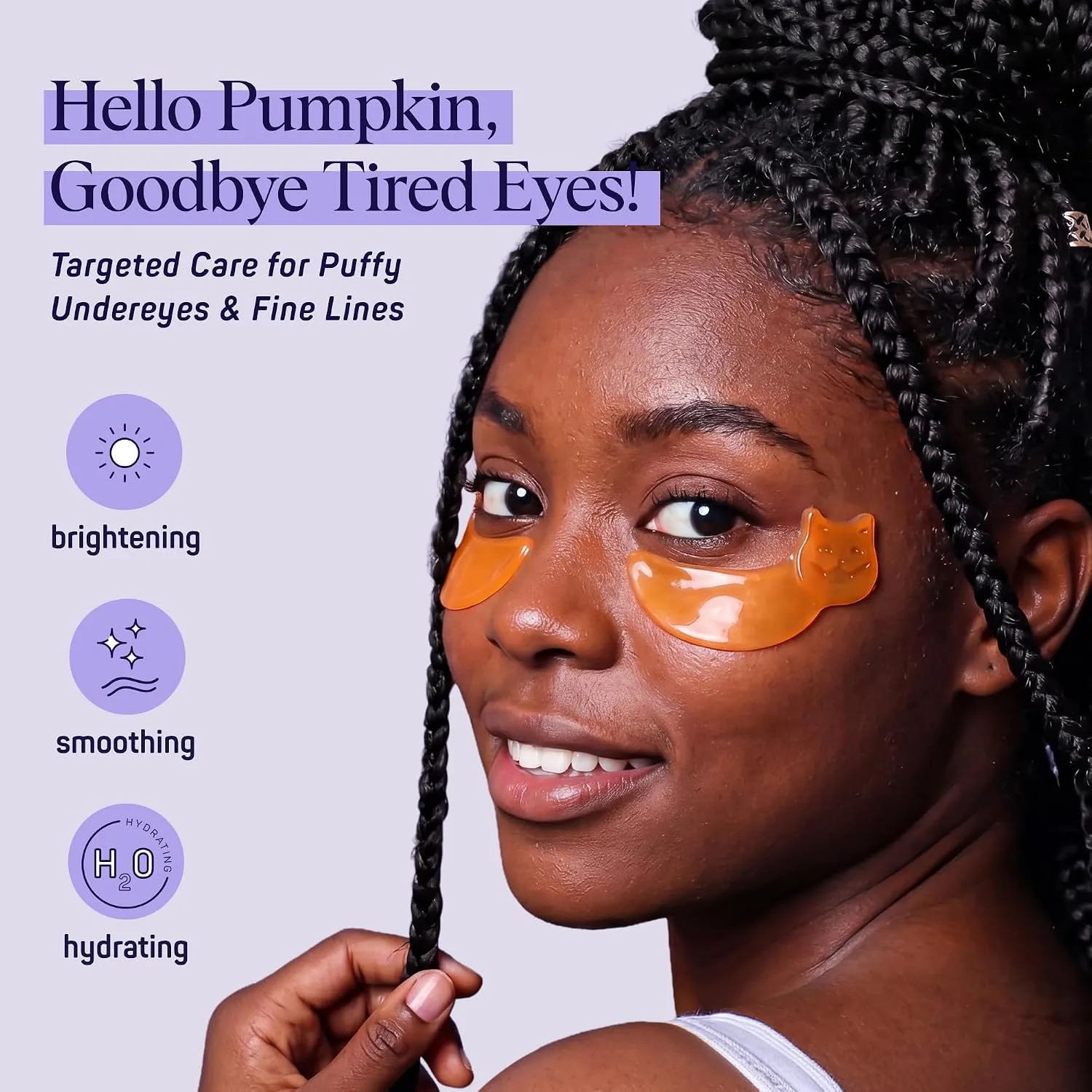 SpaLife Pumpkin Korean Under Eye Patches | Halloween Boo Basket Ideas | Hydrogel Eye Patch for Dark Circles | Halloween Gifts for Girlfriend | Pack of 6 Pairs (6 Undereye Treatments)