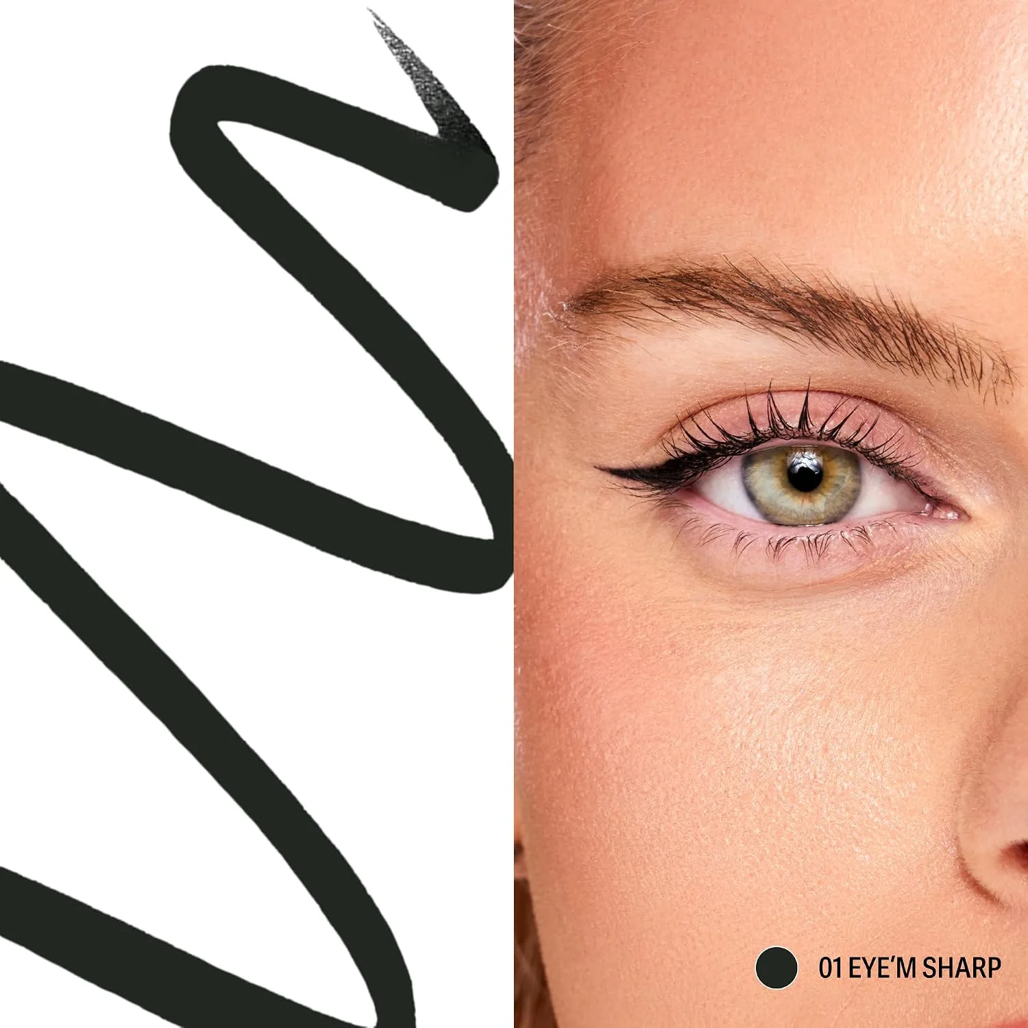 Sacheu Liquid Eyeliner STAY-N, Longwear, Smudge-Proof, Eye’m Sharp, Black