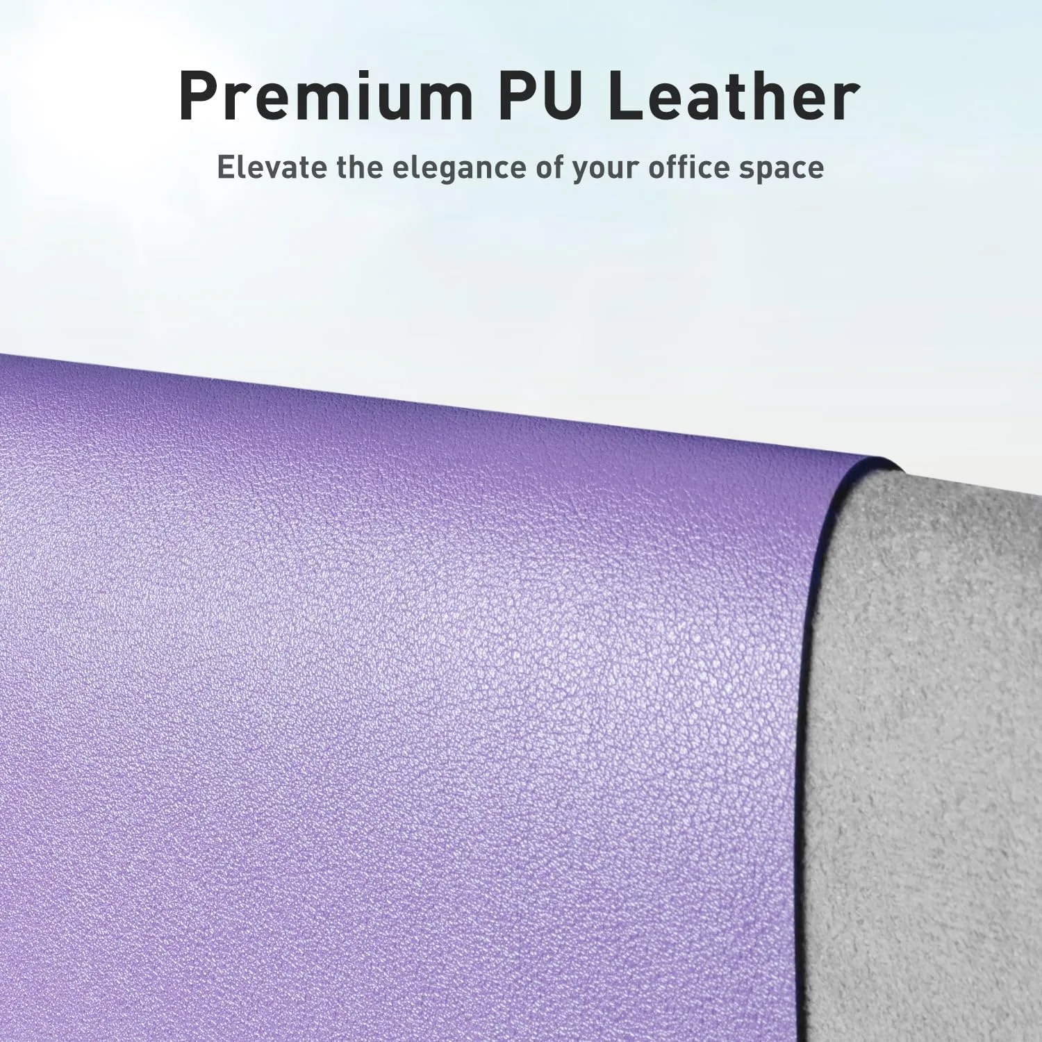 Aothia Faux Leather Desk Mat (Light Purple, 23.6" x 13.7")