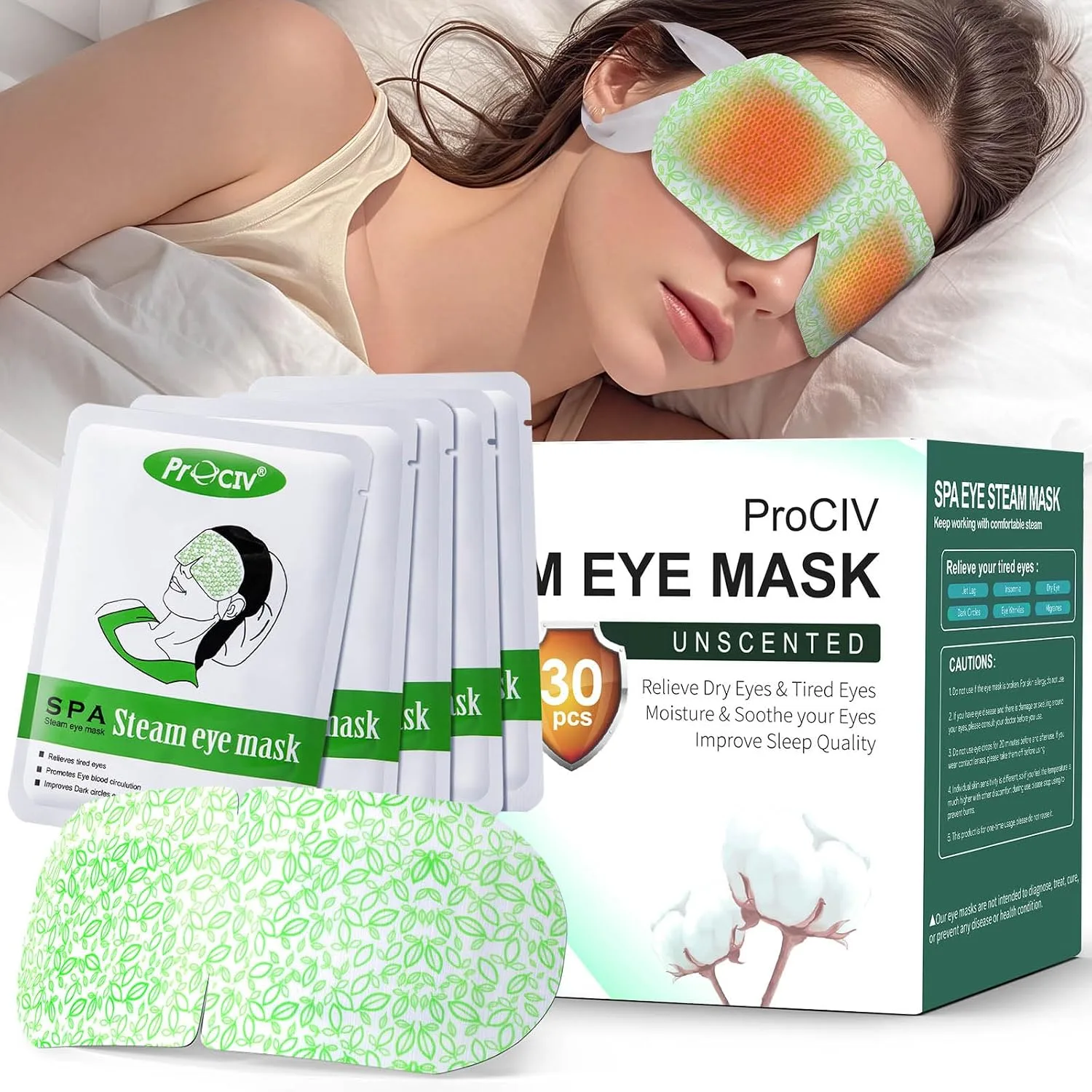 Steam Eye Masks,Warm Compress for Dry Eyes Sleep Mask,Hot Auto Heated Eye Masks Relaxing Products for Women Moist Heat Soothing Eye Fatigue,Disposable Eye Mask for SPA Essentials