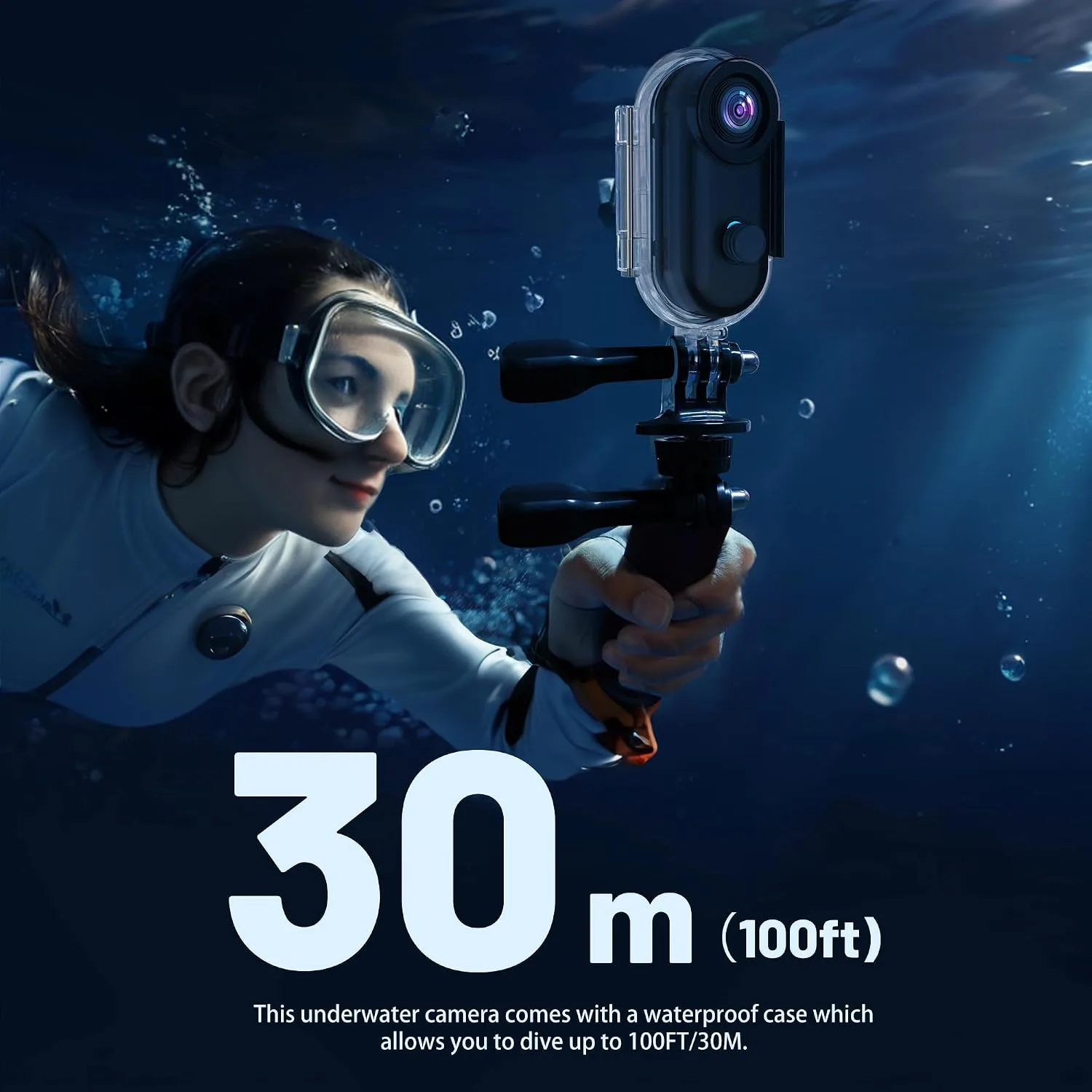 Intepoll EIS 4K 64GB Mini Body Camera, One Button POV Action Camera, Wearable Thumb Size Video Recorder with IPX7 Waterproof, Helmet Mount, Magnetic Sport DV for Bike Cycling, Pet, Vlogging(Black)