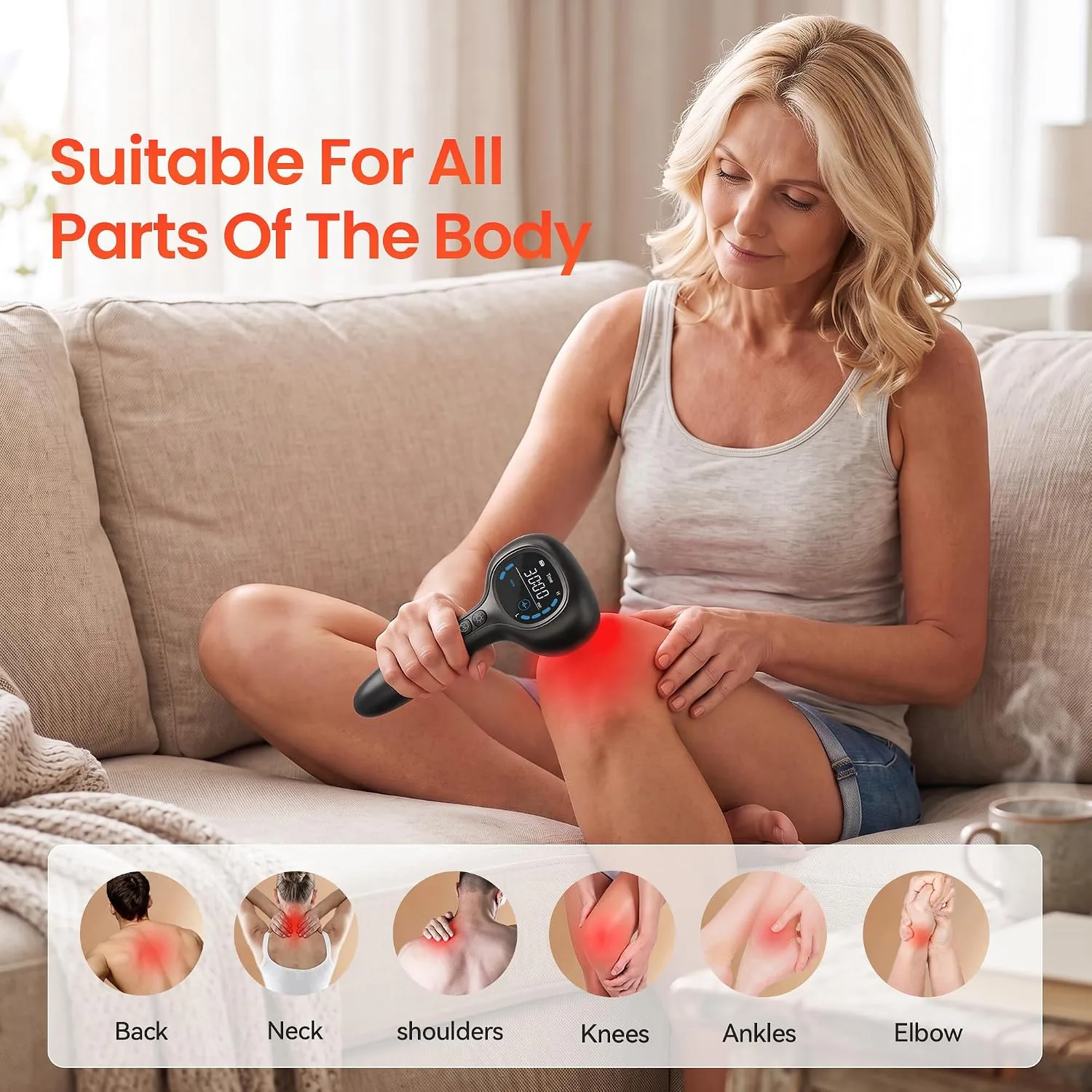 Red Light Therapy for Dogs, 38 LEDs 660nm & 808nm Near Infrared Light Therapy for Body, 4 Intensities, 3 Modes, Cordless Handheld Red Light Therapy Wand with Stand & Timer