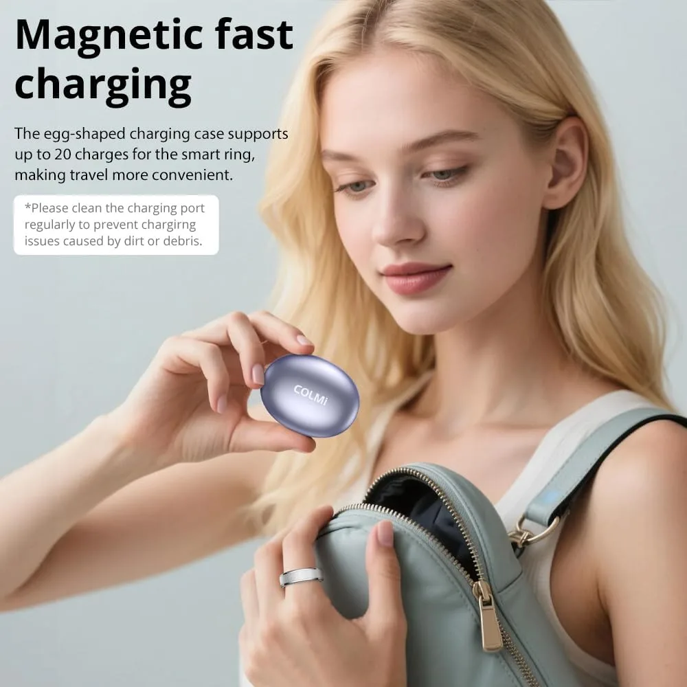 COLMI Ring 2 Radiant Smart Ring, Smart Ring for Women & Men, No App Fee.