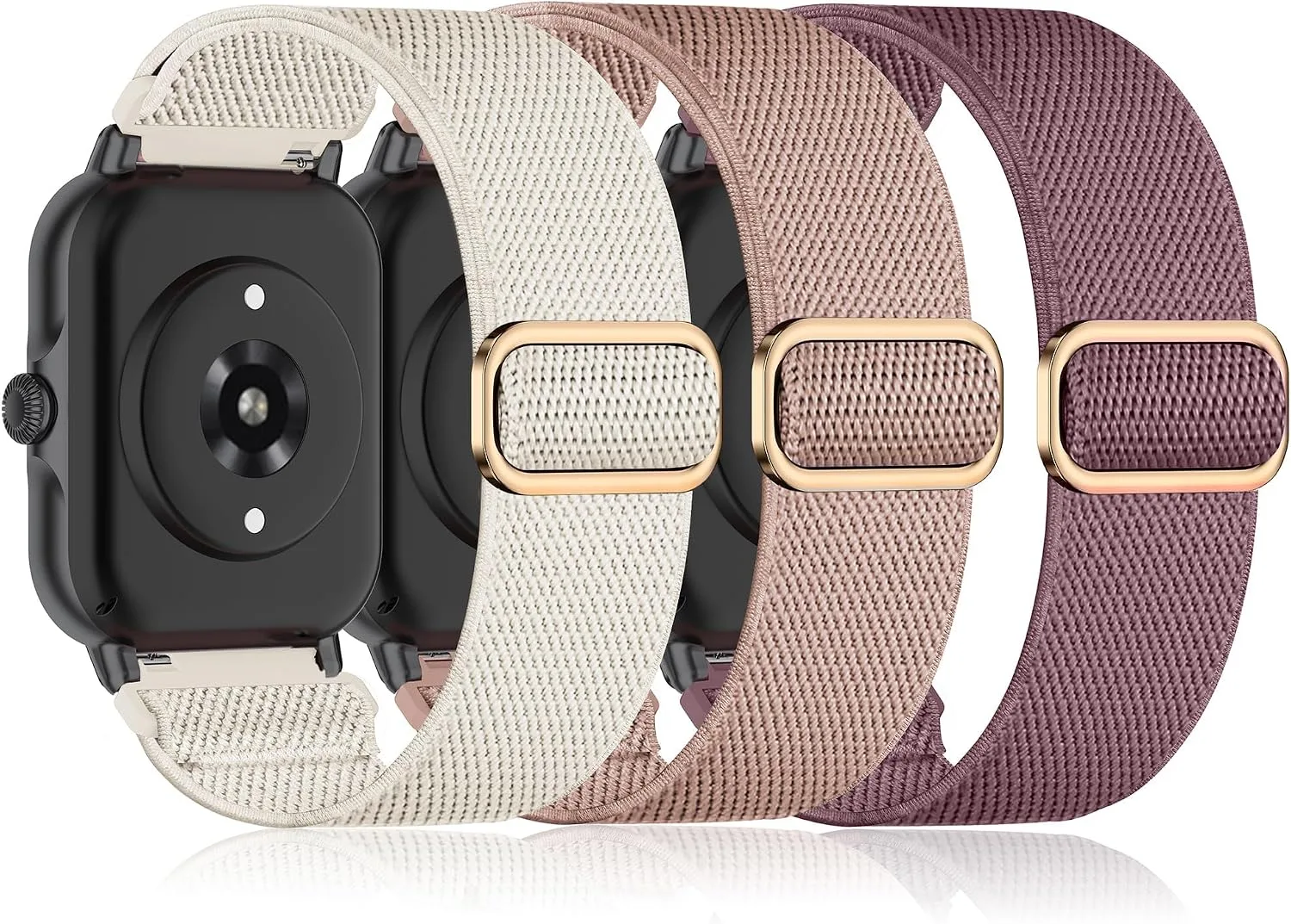 3 Pack Stretchy Nylon Bands for IDW13,IDW16,IDW19 Smartwatch Bands, 22mm Elastic Straps for Fitpolo IDW13/Woneligo W13/FITVII HM57, TOOBUR/ENOMIR/MILOUZ/Gydom/Faweio/Amzhero/Tensky IDW19 Smart Watch for Women Men