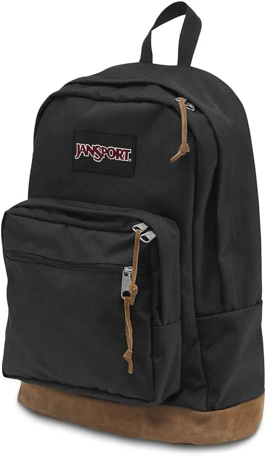 JanSport Right Pack Backpack - Durable Daypack with Padded 15" Laptop Sleeve, Spacious Main Compartment & Integrated Water Bottle Pocket - Black