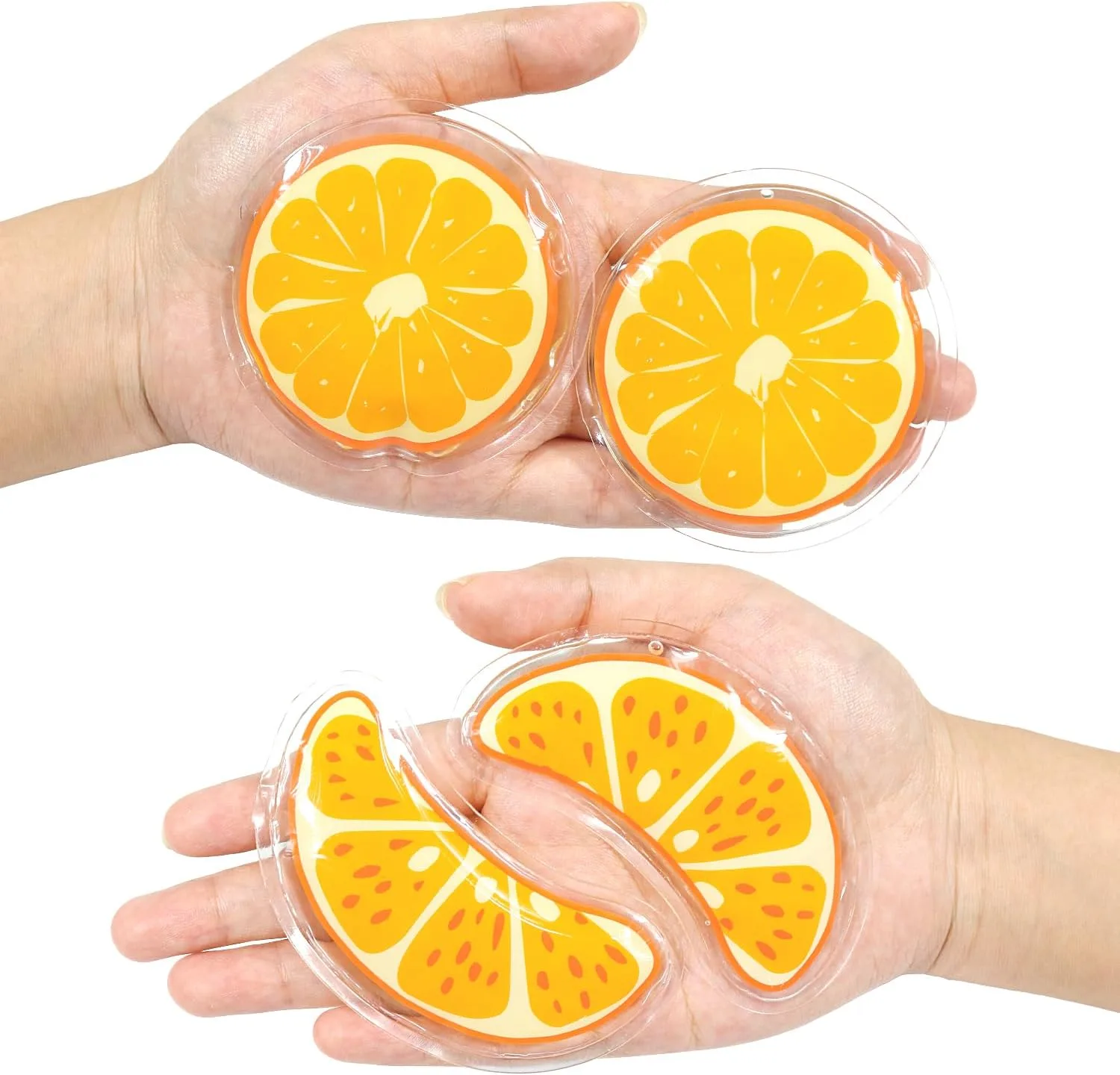 Set de 4 geles reutilizables para ojos Conbella compresa fría y caliente