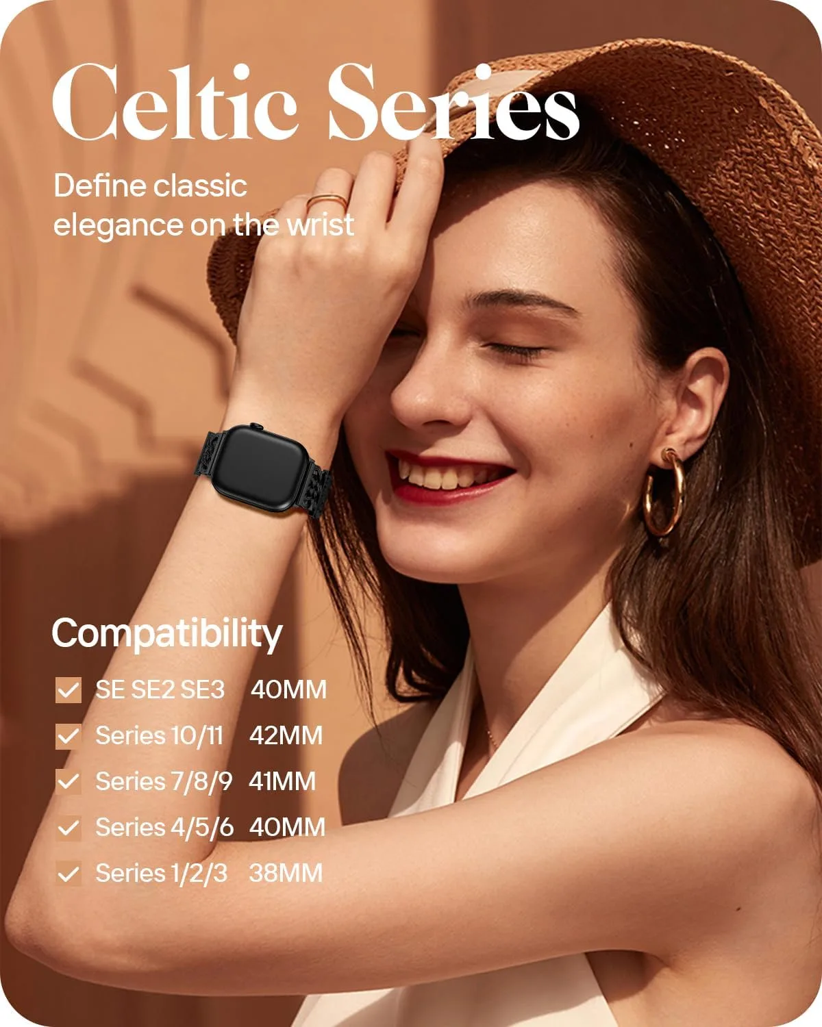 Braided Stretchy Band for Apple Watch Bands for Women 38mm 40mm 41mm 42mm