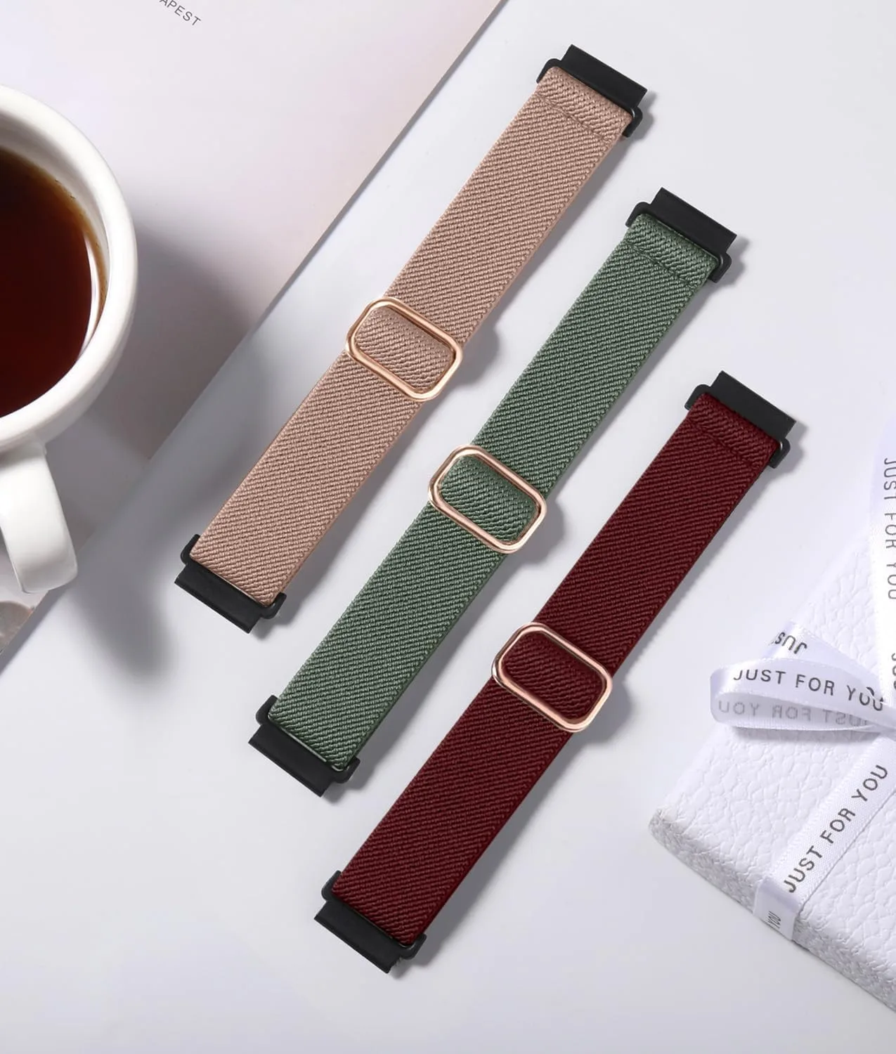 Lerobo Elastic Bands Compatible with Samsung Galaxy Watch 7/6/5/4 40mm 44mm/for Galaxy Watch 6 Classic 43mm 47mm/Watch 4 Classic Band 42mm 46mm/Active 2/FE,3 Pack 20mm Adjustable Breathable Sport Band