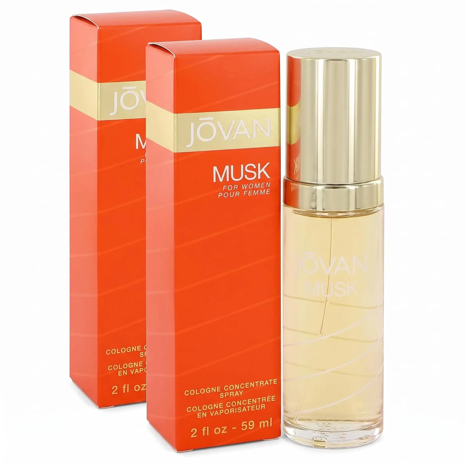 Jovan Musk Cologne Concentrate Spray 2 Oz Women (Pack of 2)