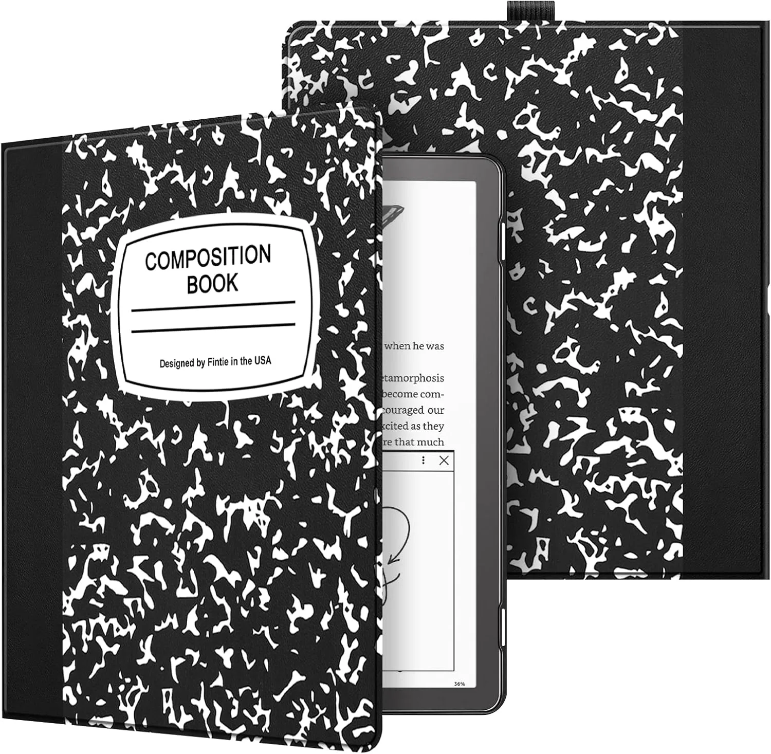 Fintie Slimshell Case for 10.2" Kindle Scribe 2024/2022, Composition Book