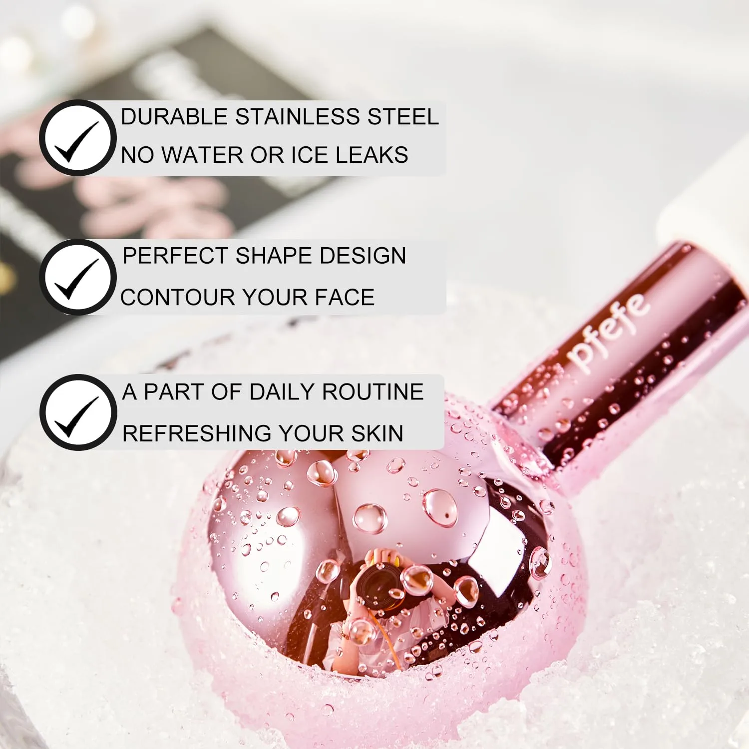 Ice Globes for Face Eyes, Facials Cold Roller Cooling Balls for Puffiness