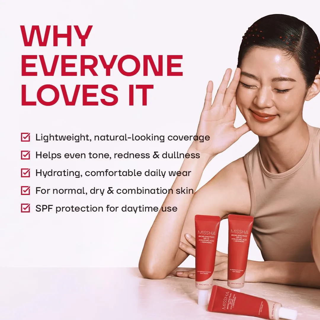MISSHA M Perfect Cover BB Cream No.13 Bright Beige SPF 42 PA+++ 1.69 oz