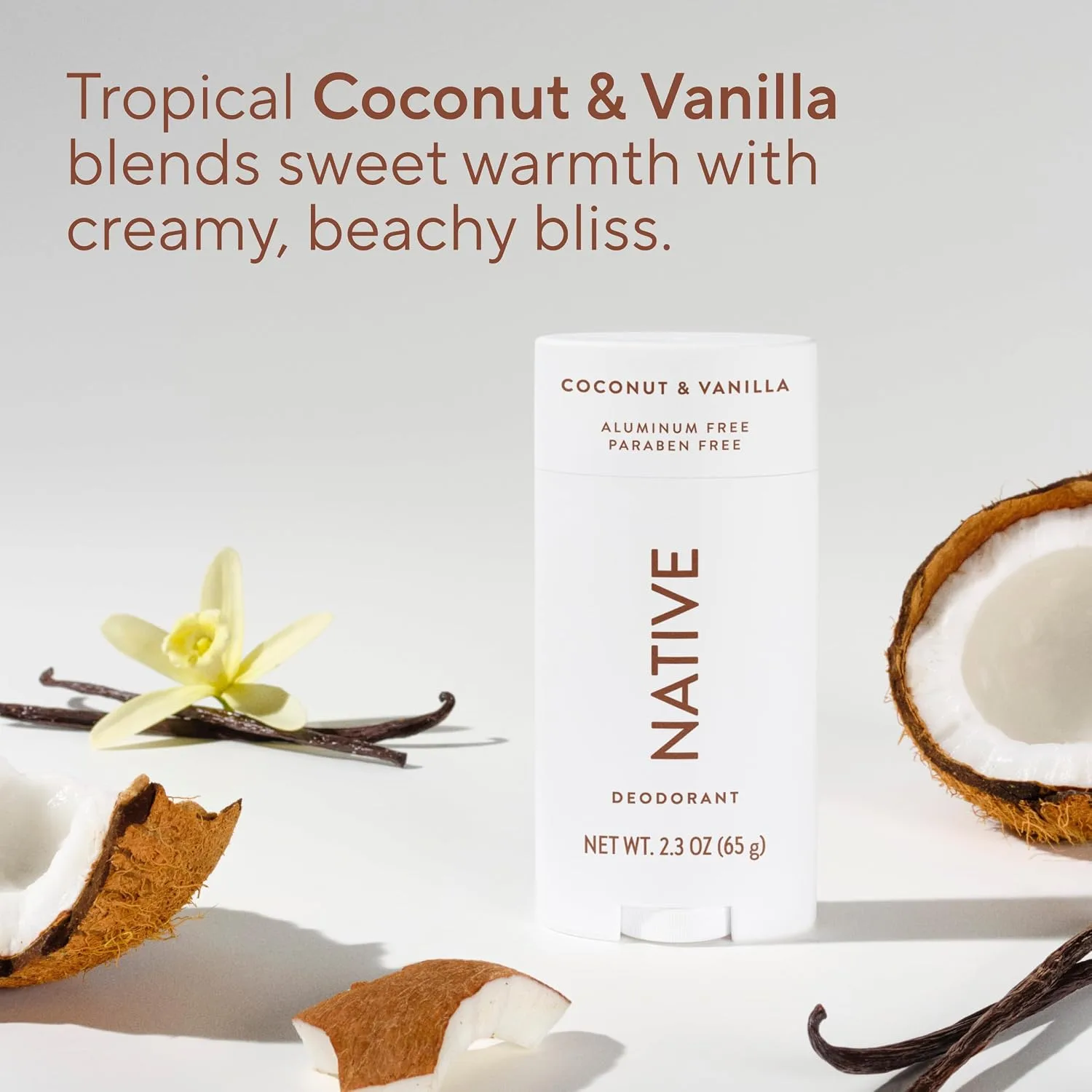 Native Aluminum-Free Deodorant, Coconut & Vanilla Scent, 2.3oz Pack of 2