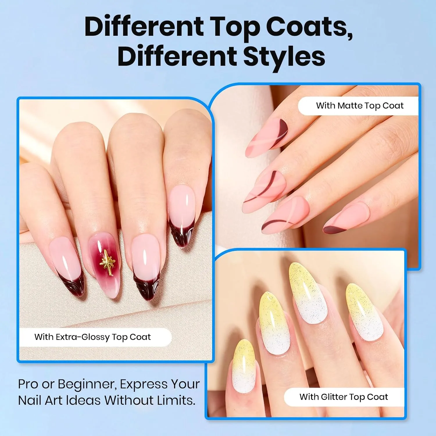 Beetles Protein Nail Prep Dehydrator and Primer with Gel Top & Base Coat Set