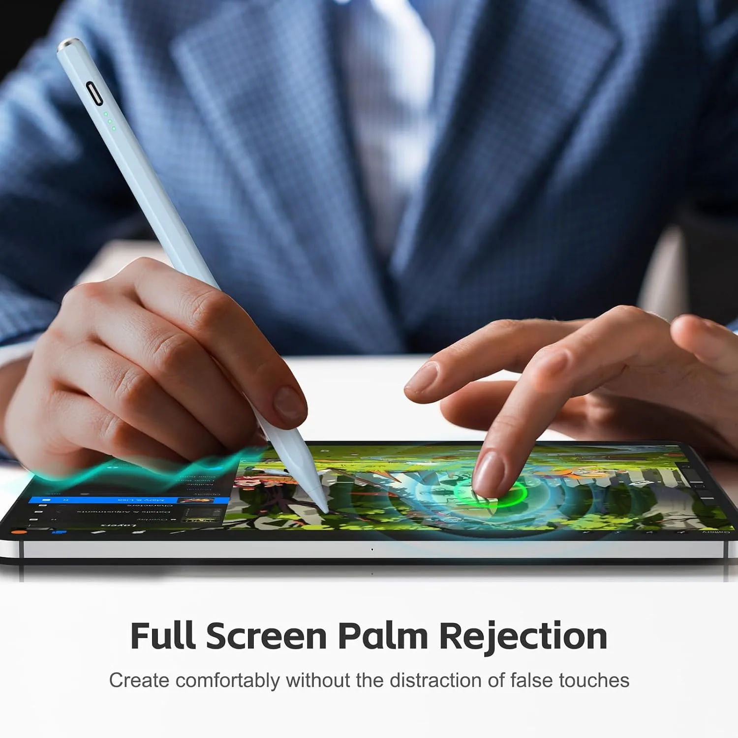 Stylus Pen for iPad 2026-2018 with 13mins Fast Charge,Tilt Sensitivity