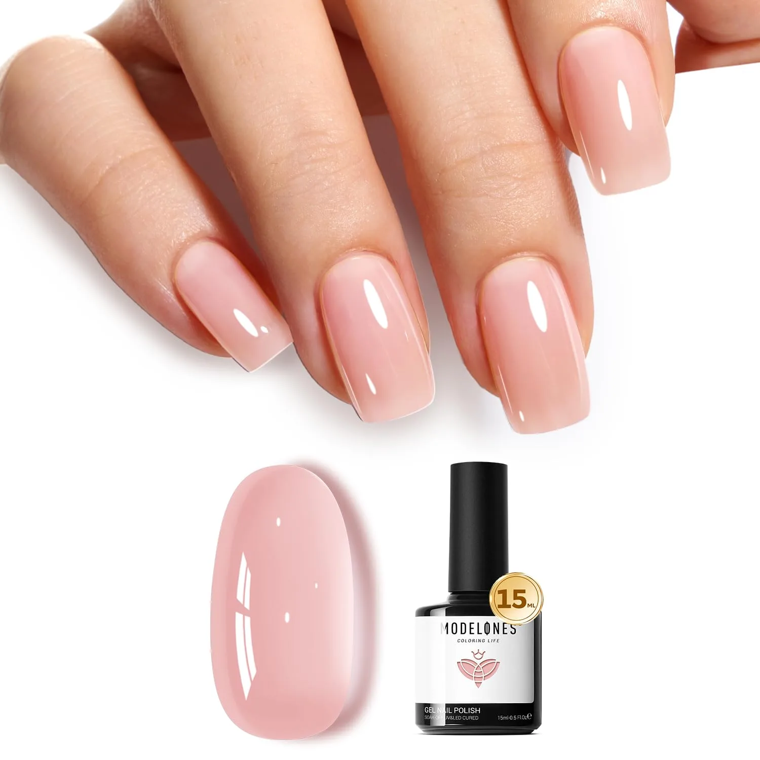 modelones Pink Gel Nail Polish Nude Pink Nail Polish