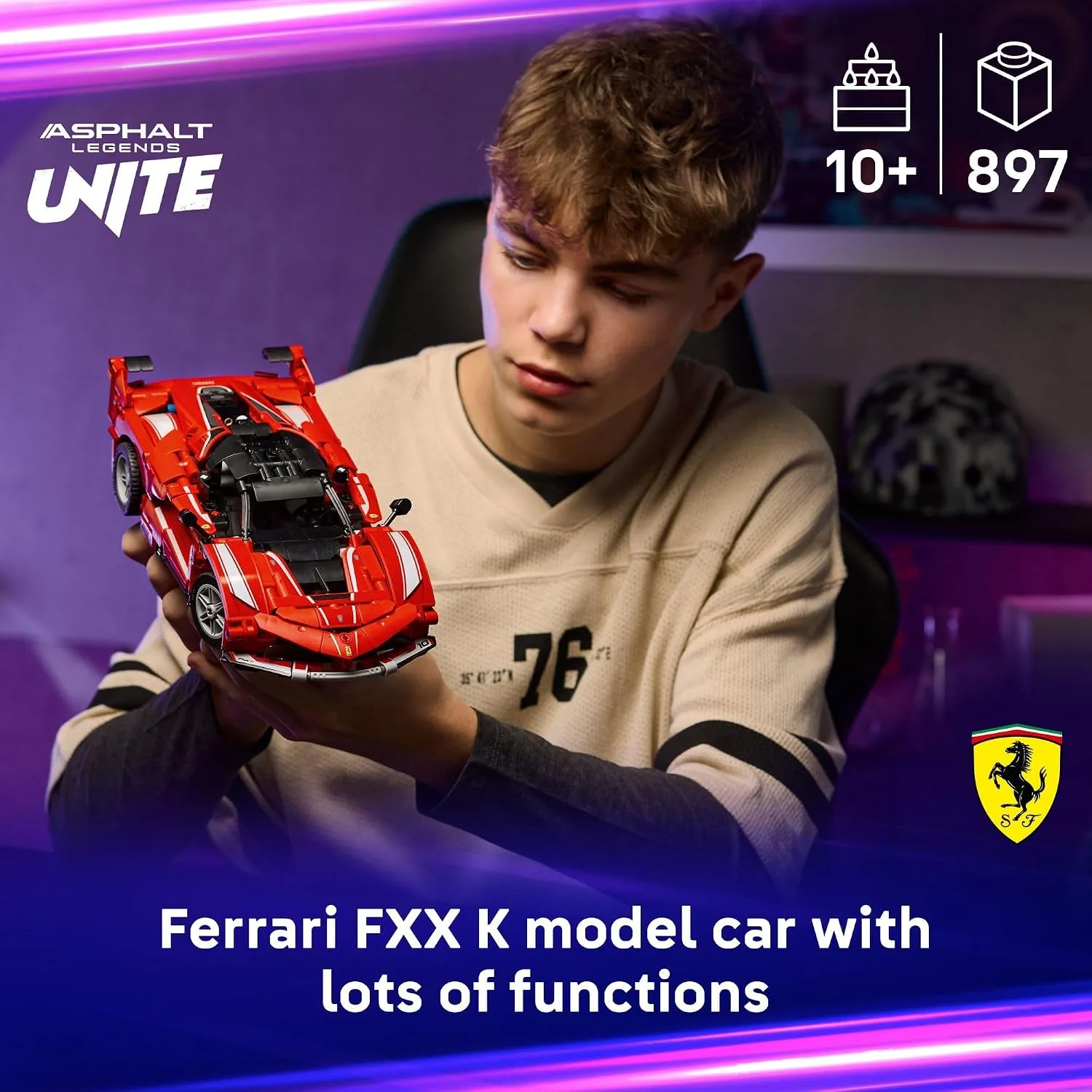 LEGO Technic Ferrari FXX K Toy Car - Building Toy for Girls & Boys, Ages 10+ - Cool Birthday Gift for Kids - Race Car Model for Play & Display - 42212