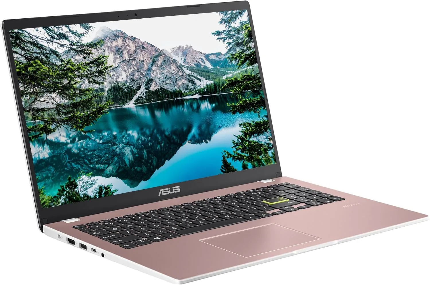 ASUS Lightweight 15.5" Full HD Laptop, Windows 11 Home OS, Intel Celeron Processor Up to 2.76GHz, 4GB LPDDR4, 128GB SSD, Backlit Keyboard, Rose Pink (Renewed)