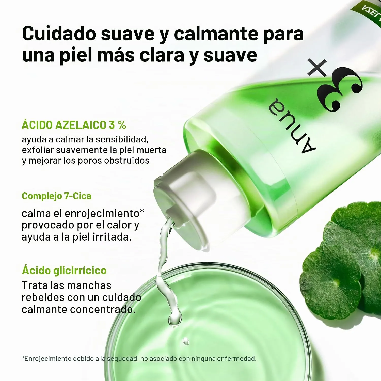 ANUA Azelaic Acid 3 CICA Clarifying Toner, 8.45 fl.oz