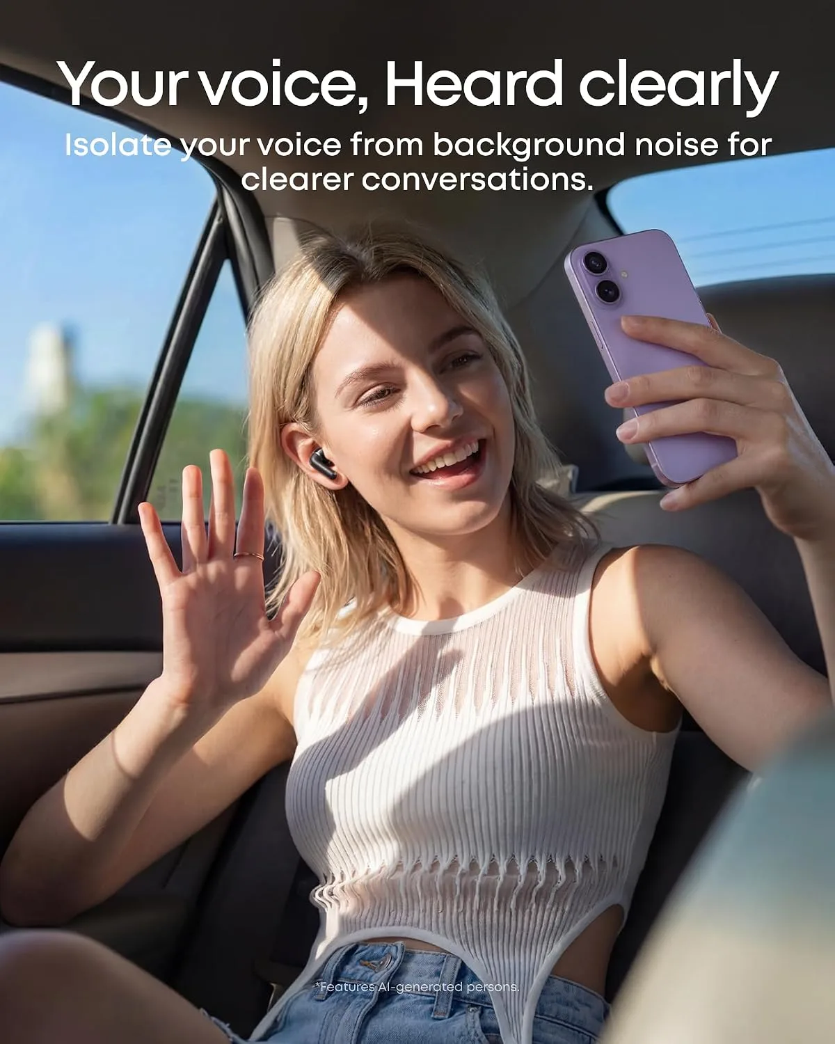 Soundcore Anker P42i Wireless Earbuds with Adaptive ANC for Daily Noise