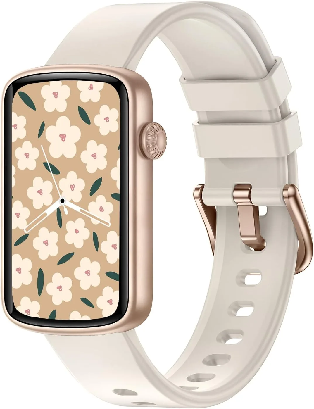 Fitness Watches for Women, LYNN2 Fitness Tracker with Heart Rate Monitor Blood Oxygen/Sleep Tracker Pedometer, Slim Step Tracker Watch for iOS/Android Phones Waterproof (Milky White)