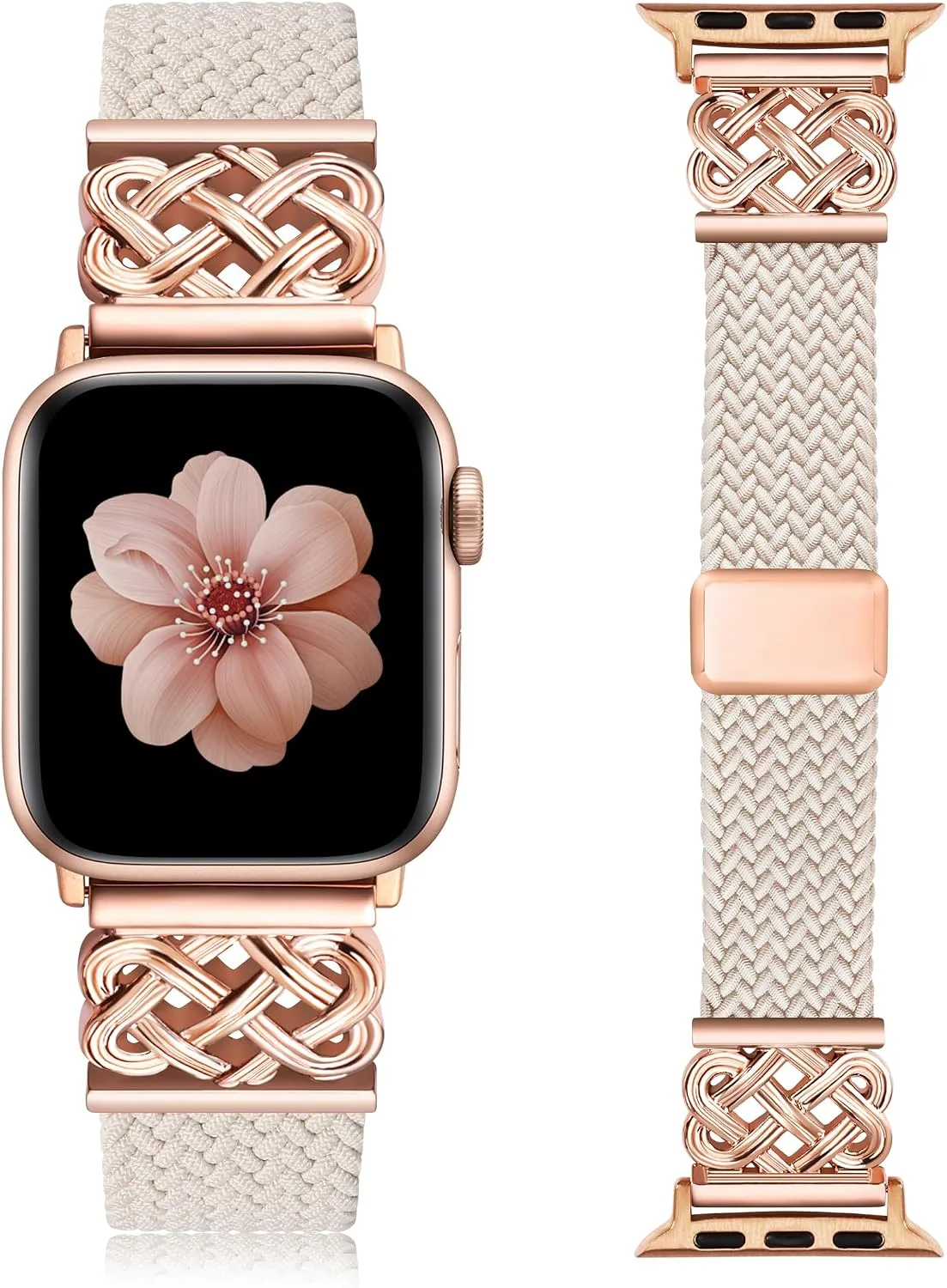 Correa trenzada elástica con cierre magnético para Apple Watch unisex